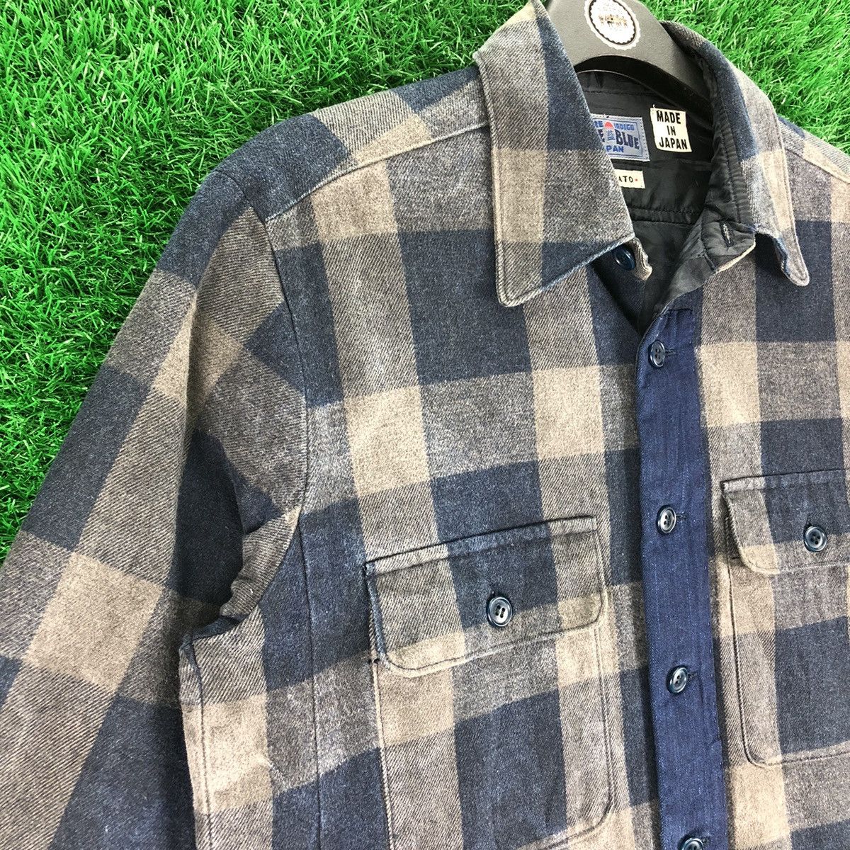 Blue Blue Japan Vintage Flannel Checkered Pure Indigo by Blue Blue Japan Size US M / EU 48-50 / 2 - 2 Thumbnail