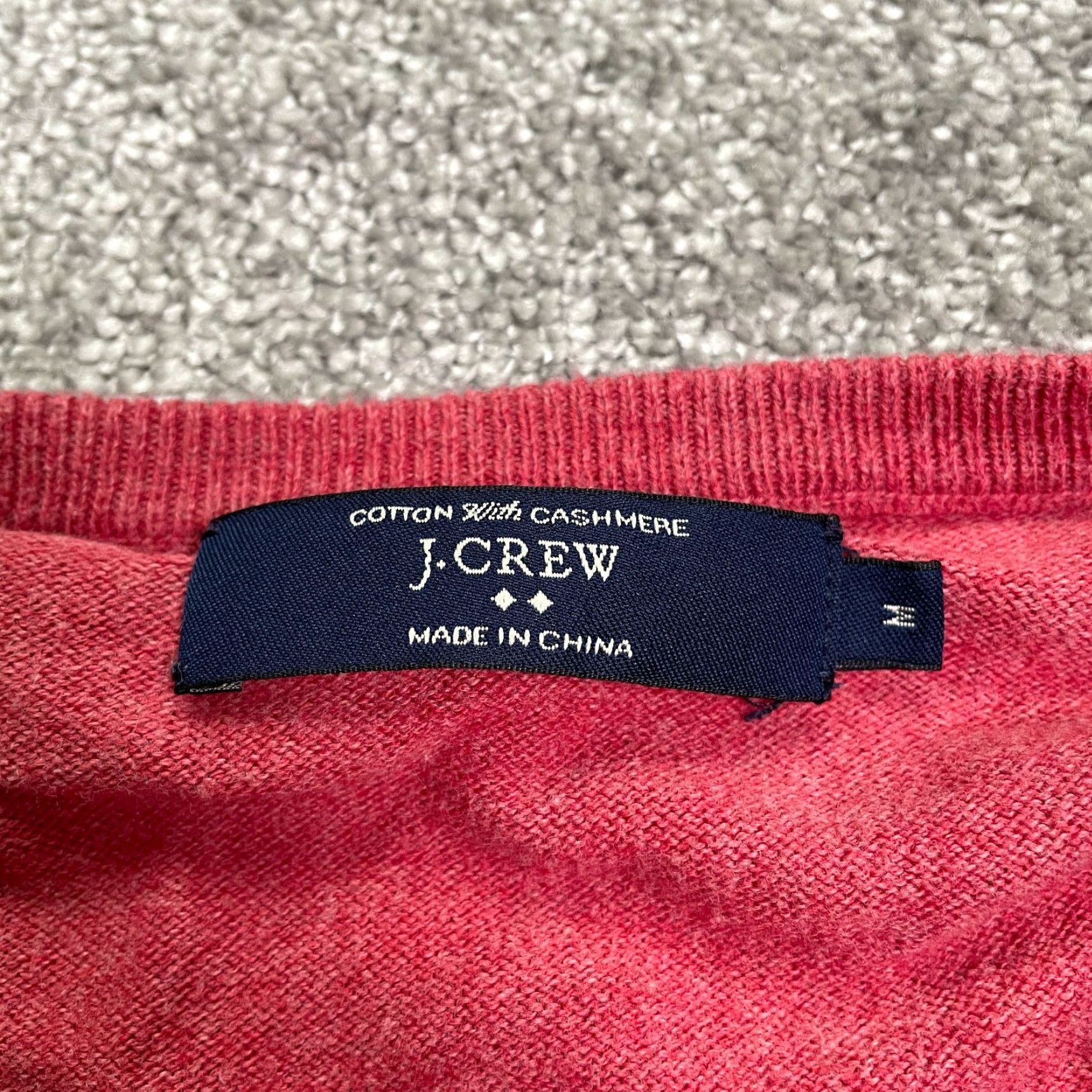 J.Crew J.Crew Men's Medium Red V-Neck Cashmere Cotton Pullover Sweater Lightweight Business Casual Size US M / EU 48-50 / 2 - 4 Thumbnail