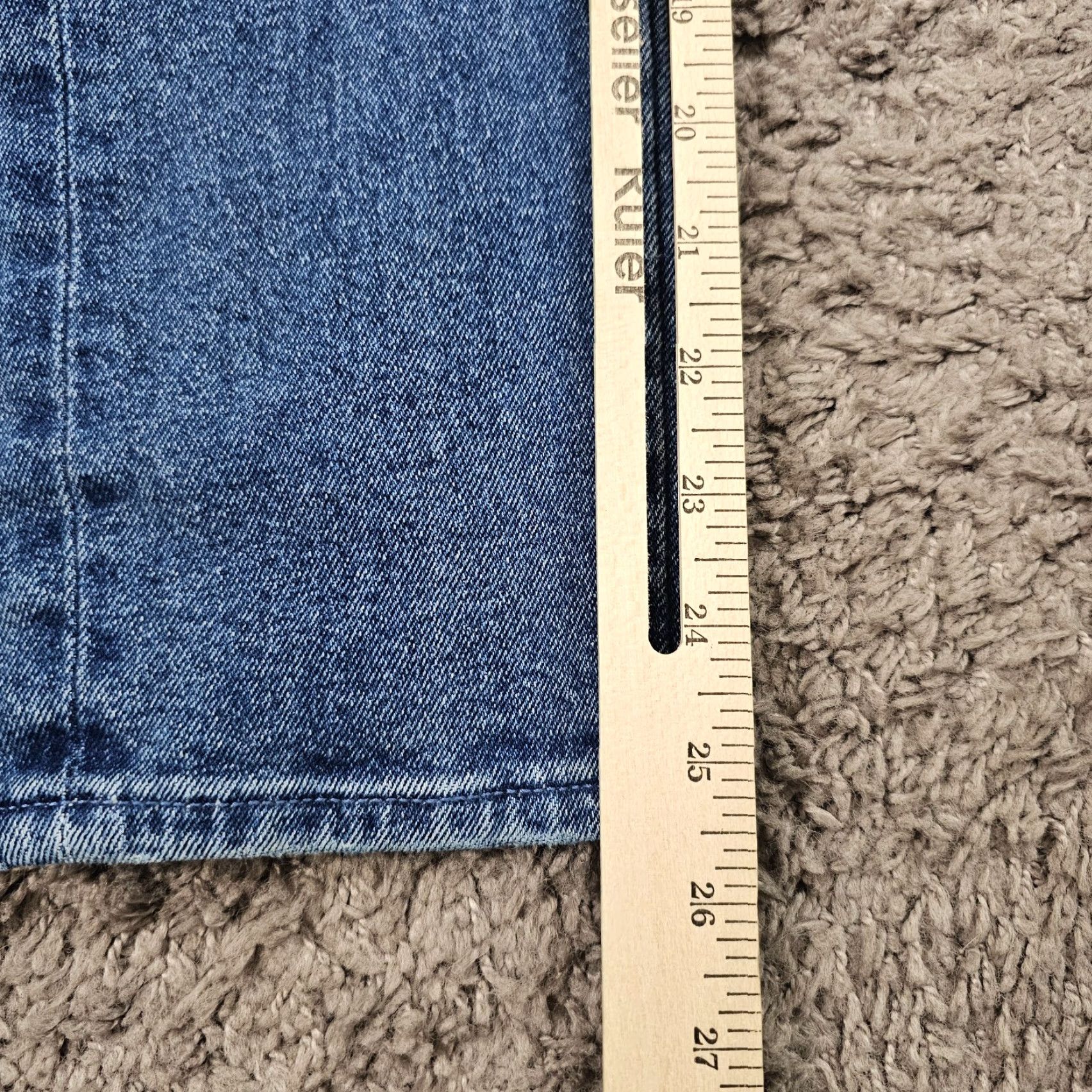Asos VINTAGE ASOS Womens Jeans High Rise Straight Stretch Distressed Denim 27 Waist Blue Size 27" / US 4 / IT 40 - 6 Thumbnail