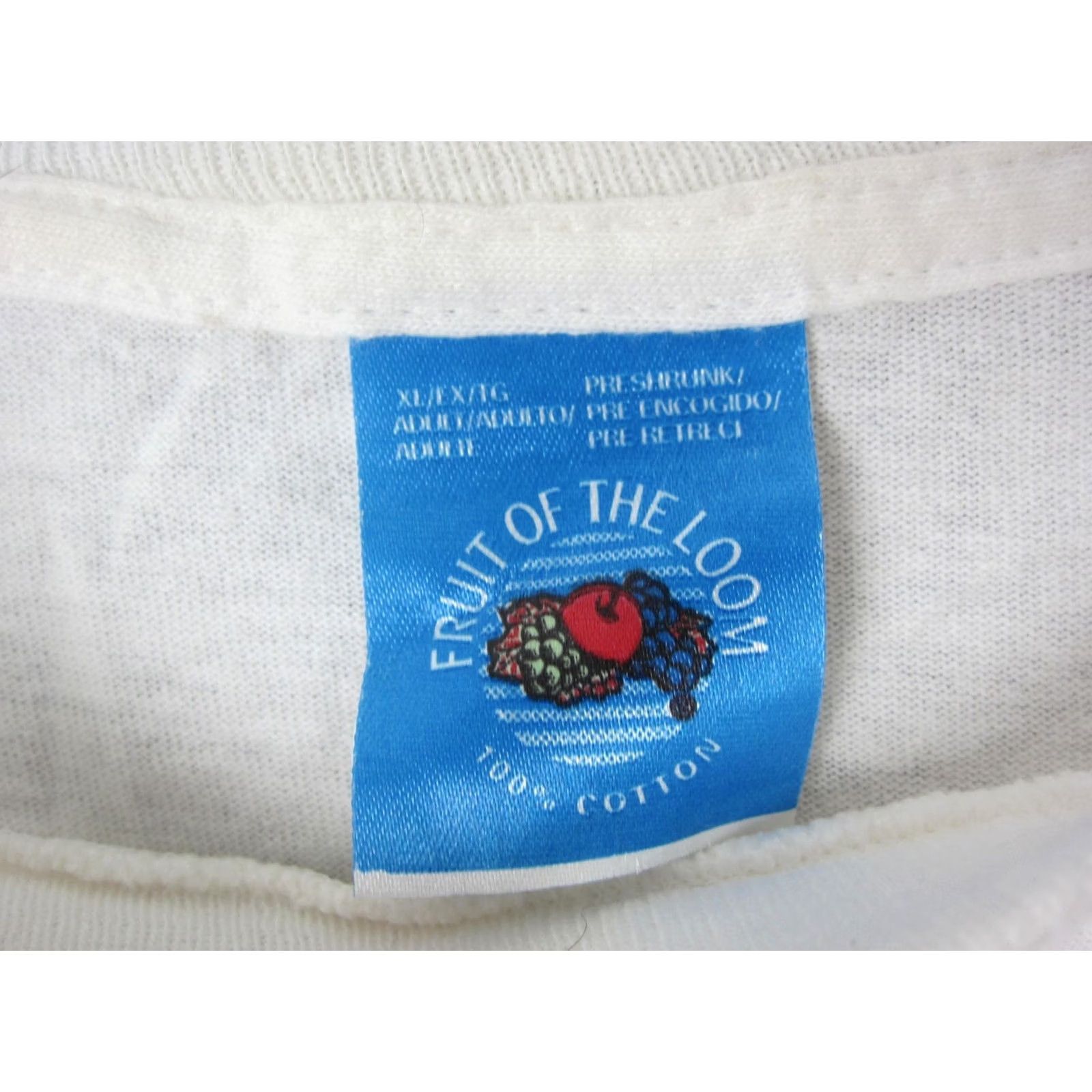 Fruit Of The Loom Vintage Fruit of the Loom Mens XL White T-Shirt Sows The Time 1995 90s Pigman Iowa Shirt Size US XL / EU 56 / 4 - 7 Thumbnail