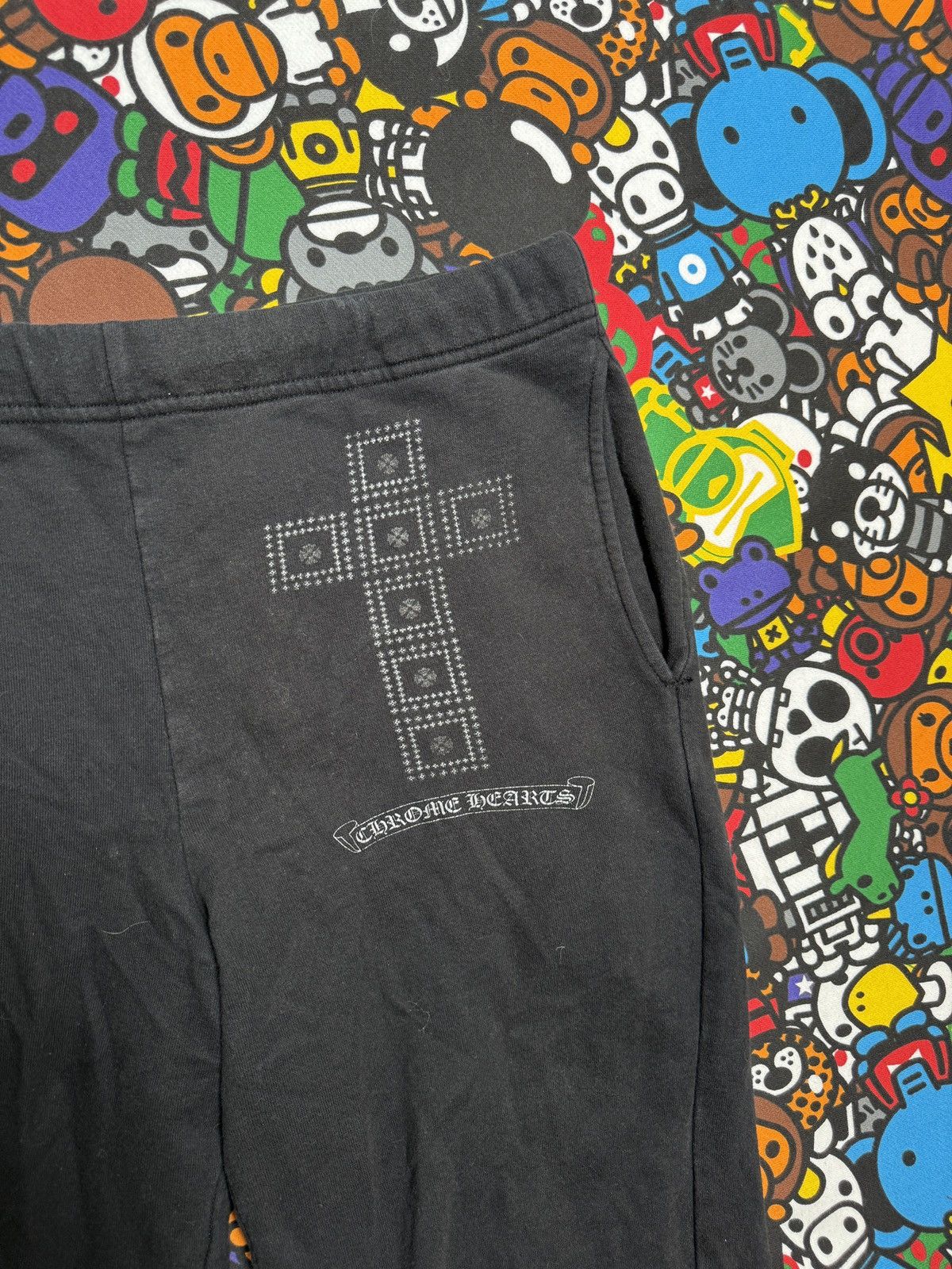 Chrome Hearts Chrome Hearts Black Cross Logo Sweatpants Size US 31 - 3 Thumbnail