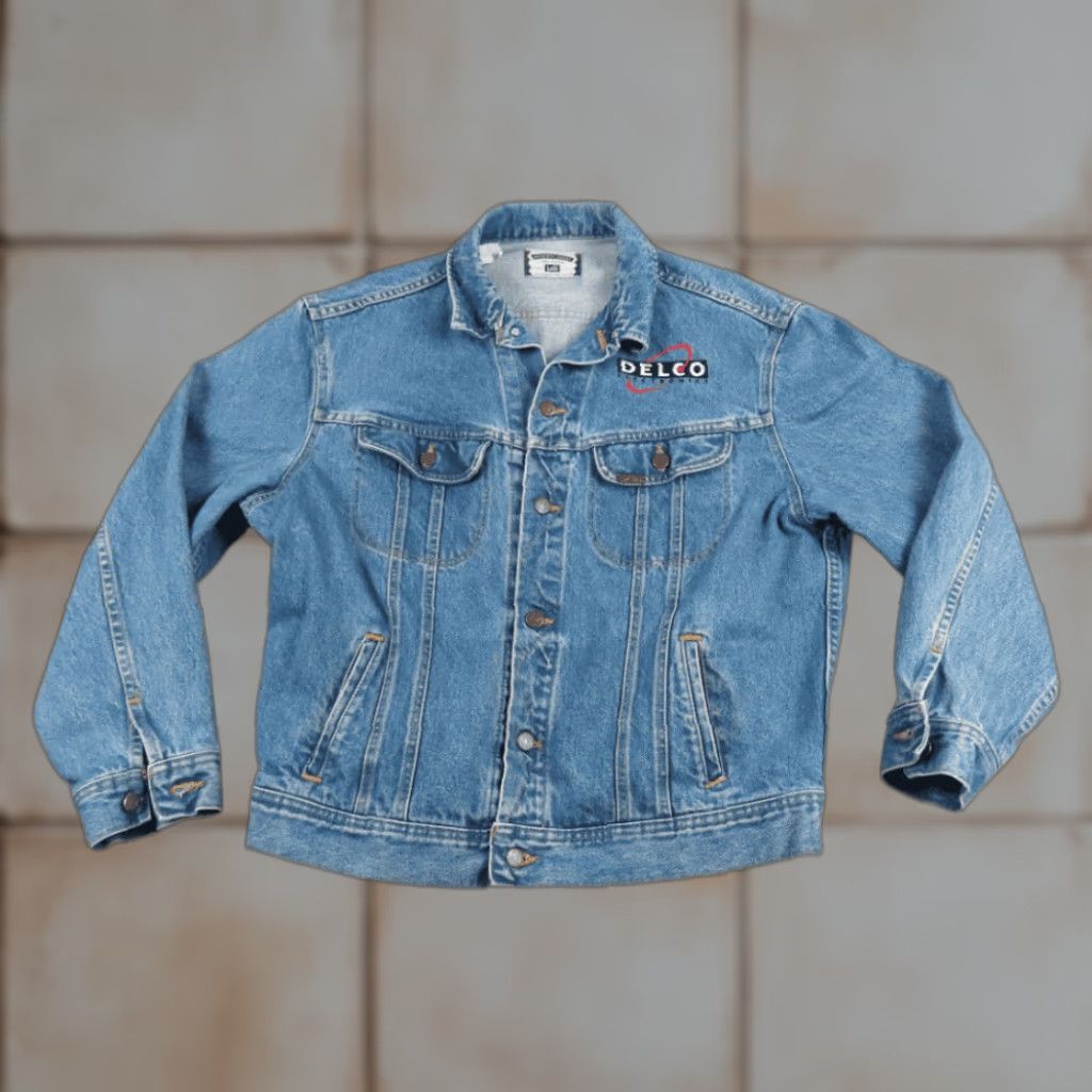 Lee VINTAGE Lee Jacket Denim 90s XL Blue Jeans Bomber Jacket Adult LARGE Lee 90s Casual Mens Size US 33 - 1 Thumbnail