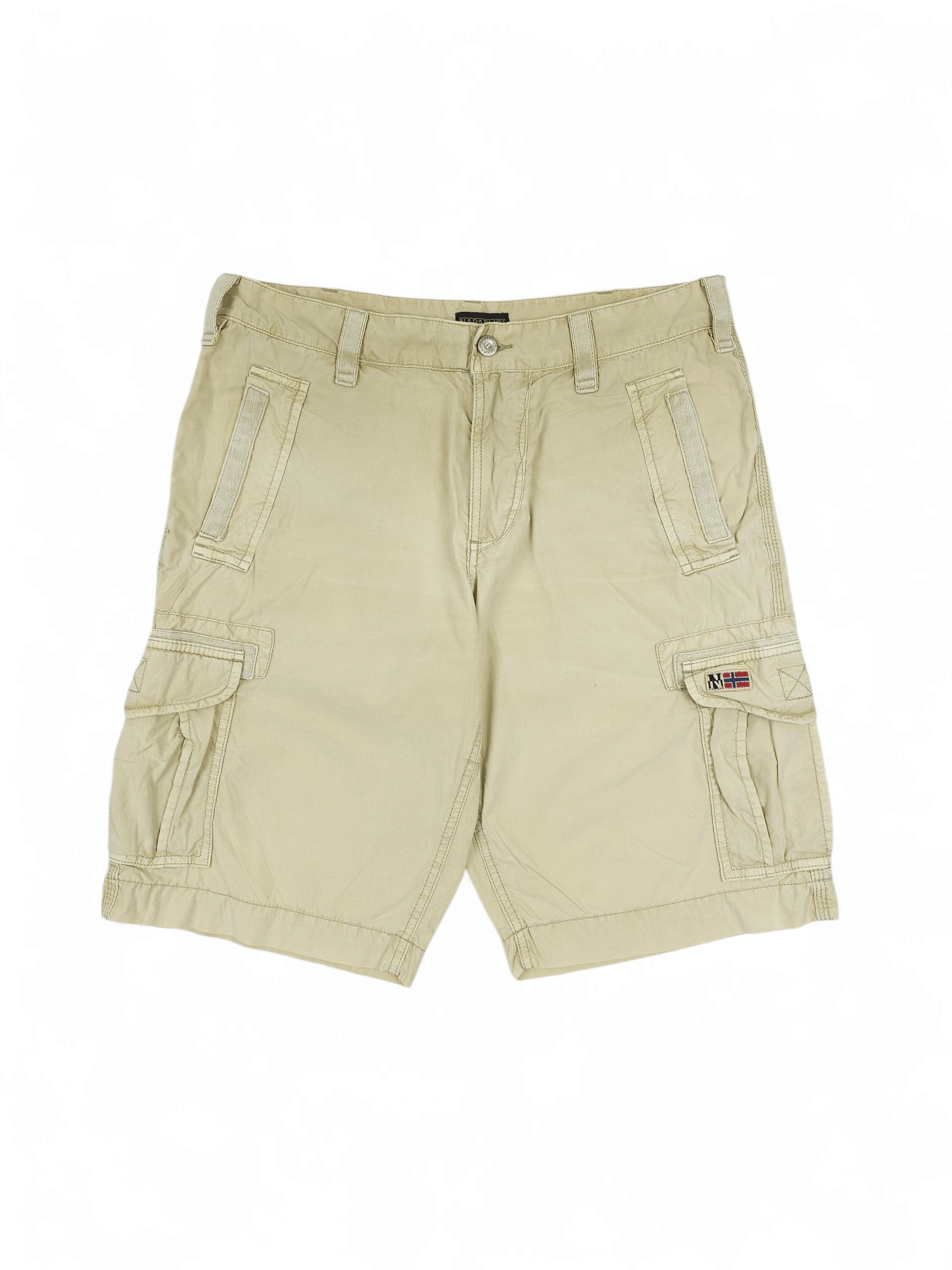 Napapijri 💎 Vintage Baggy Relaxed Cargo Shorts Outdoor Y2K Size L 90s Size US 33 - 3 Thumbnail