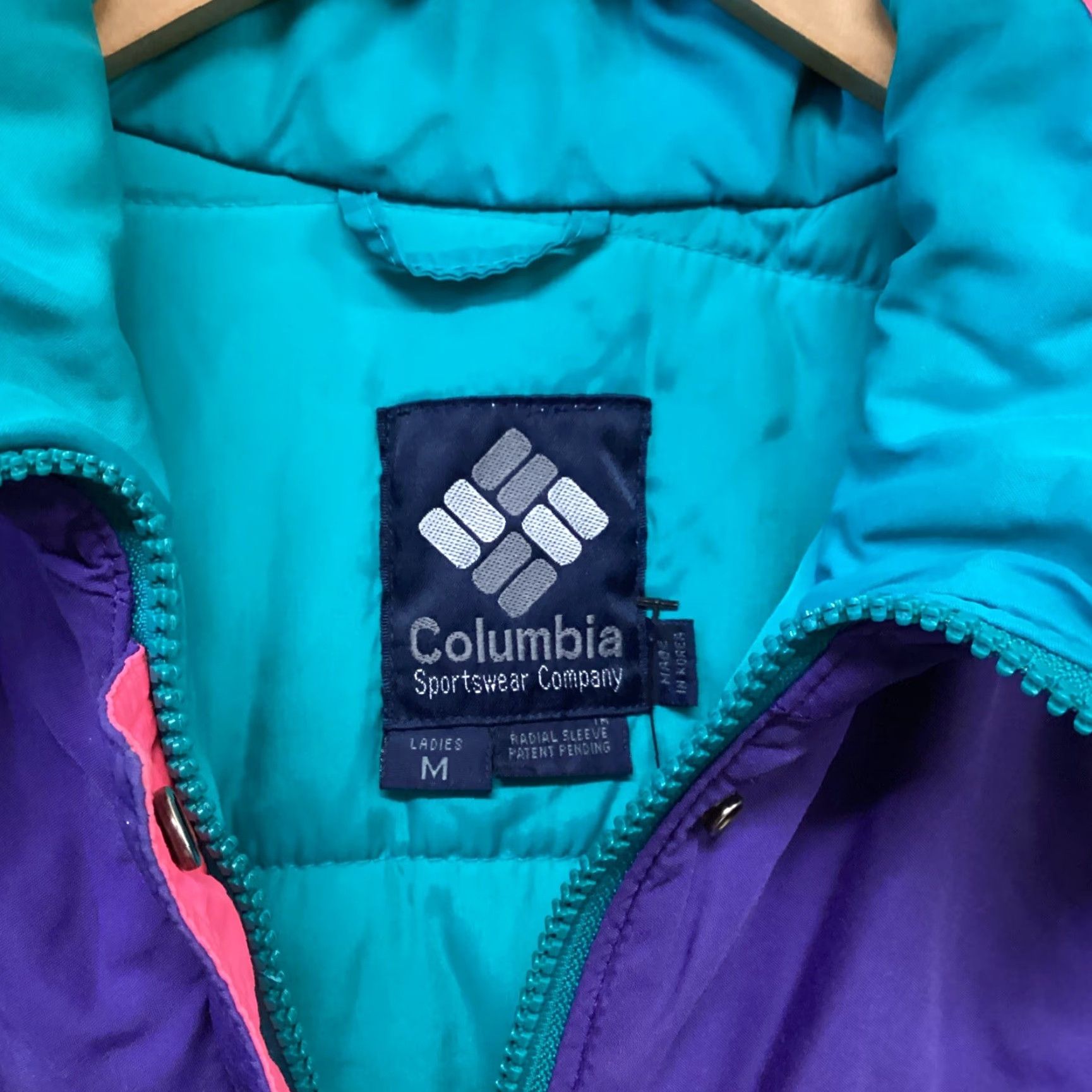Pinko VTG Columbia Whirlibird Jacket Purple Pink Green Women M Reversible 90s Ski Snowboard Size M / US 6-8 / IT 42-44 - 3 Thumbnail