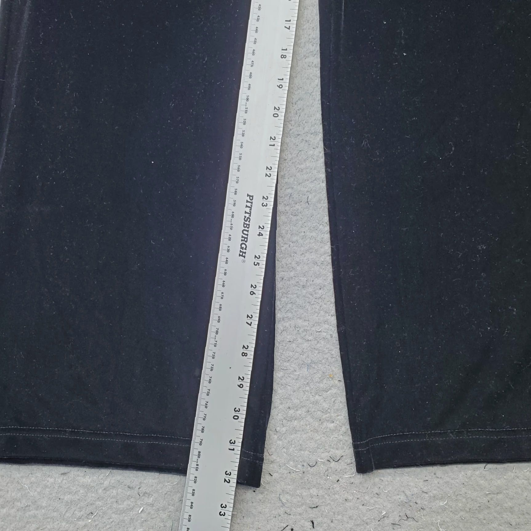 J. Jill J. Jill Velvet Pants Womens S Black Stretch Elastic Waistband Pull On Wide-Leg Pants Size 28" / US 6 / IT 42 - 4 Thumbnail
