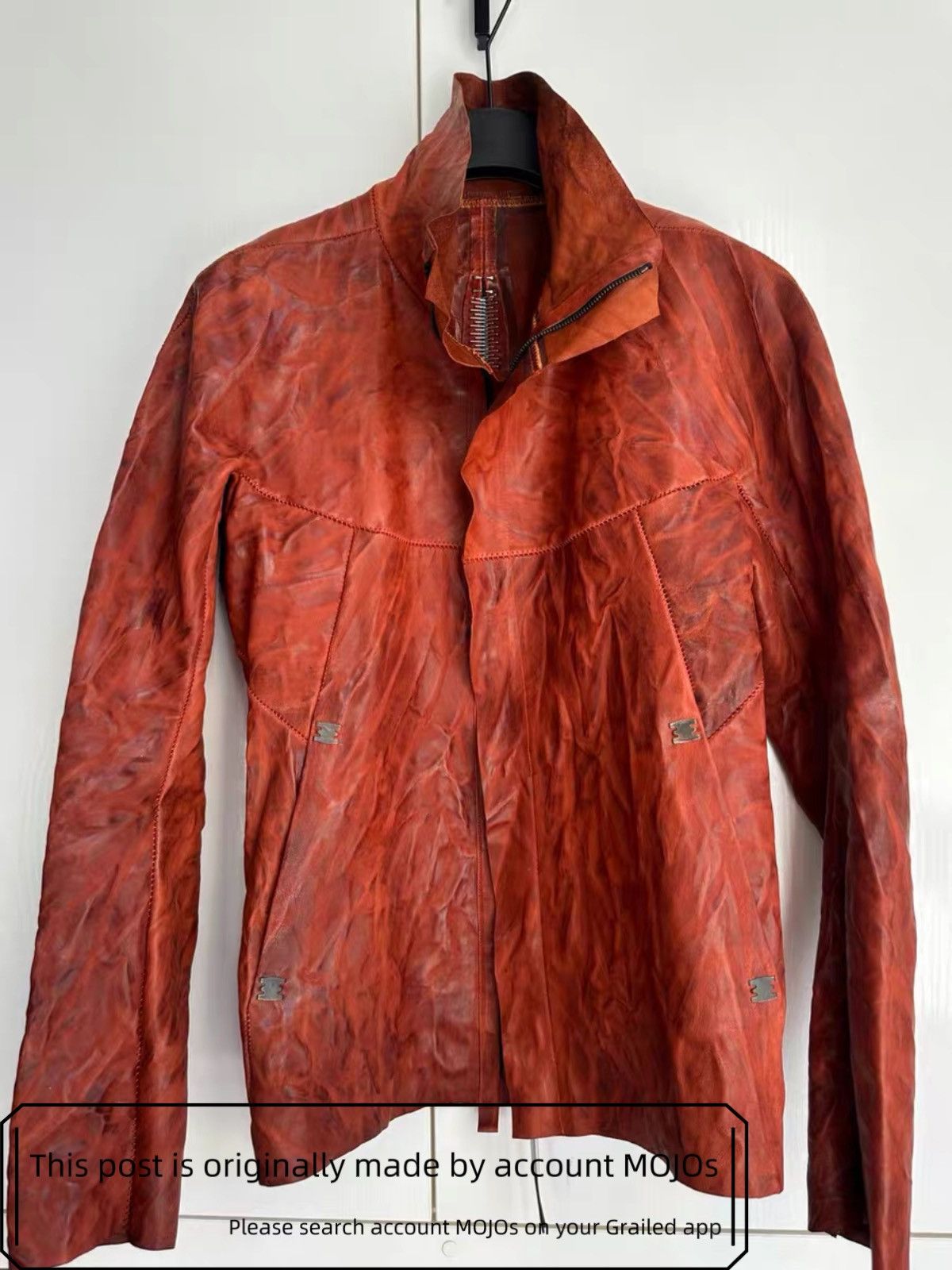 Isaac Sellam Experience Sz S Isaac Sellam Back Skeleton Zip Leather Jacket mojos1620 Size US S / EU 44-46 / 1 - 1 Thumbnail