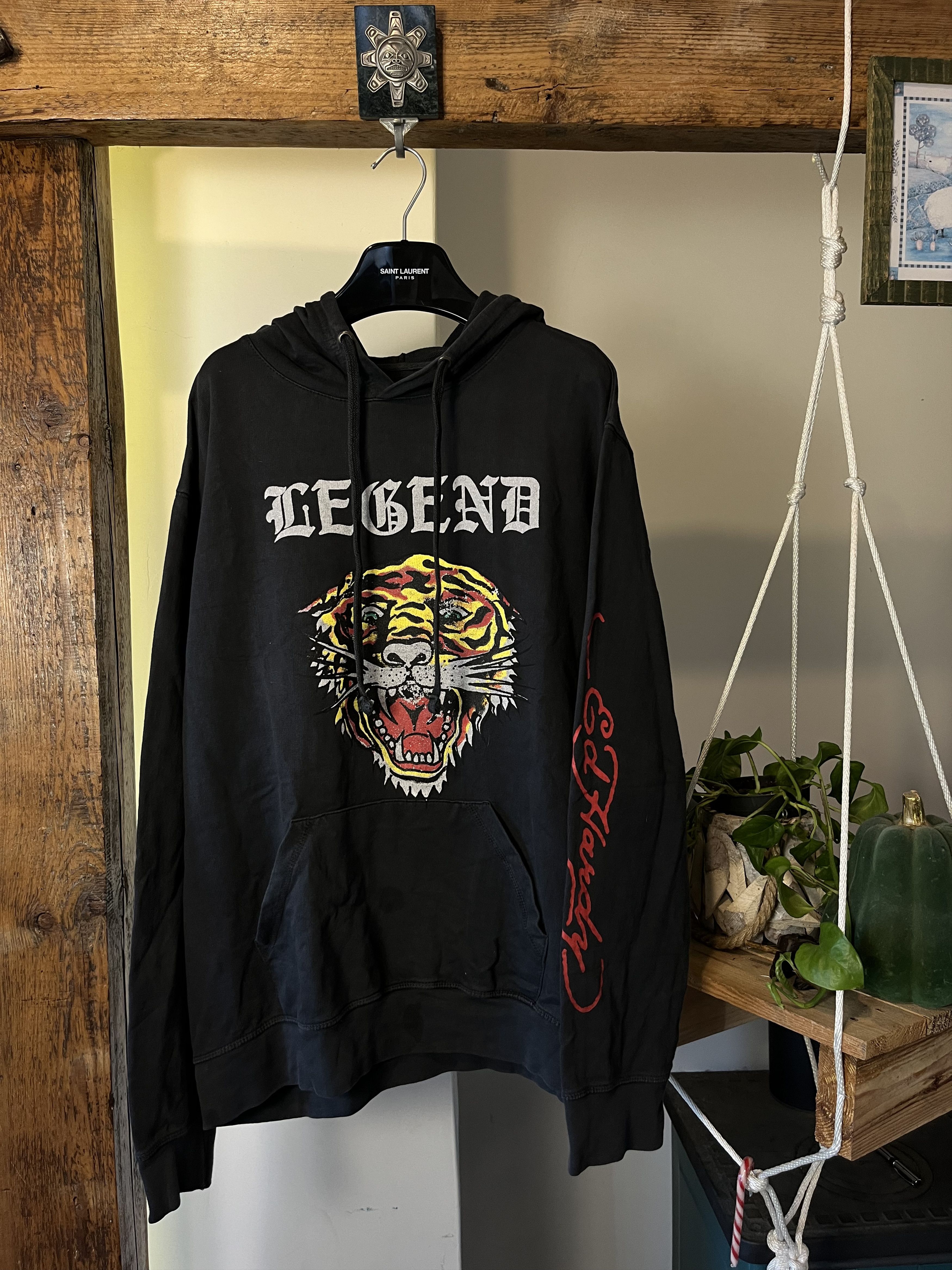 y2k Ed Hardy Christian Audigier Legend Lion Tattoo Hoodie