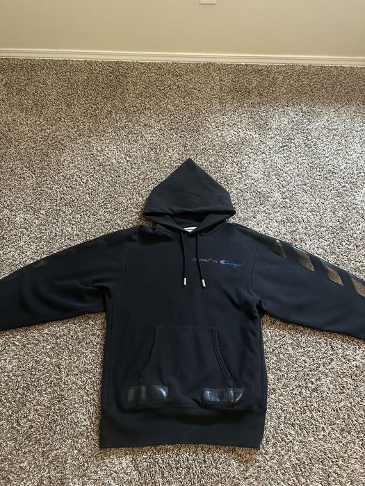 Off white x discount champion hoodie black