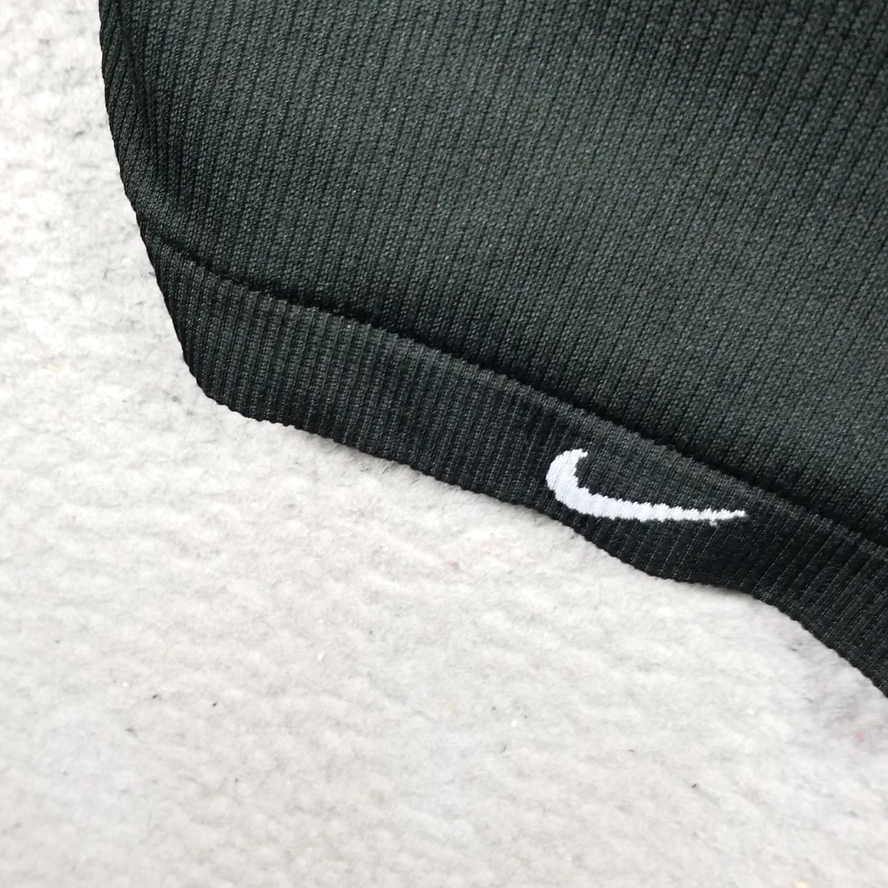 Nike Nike Sports Bra Womens Large Black Ribbed Crossback Swoosh DV9986-010 Size ONE SIZE - 3 Thumbnail