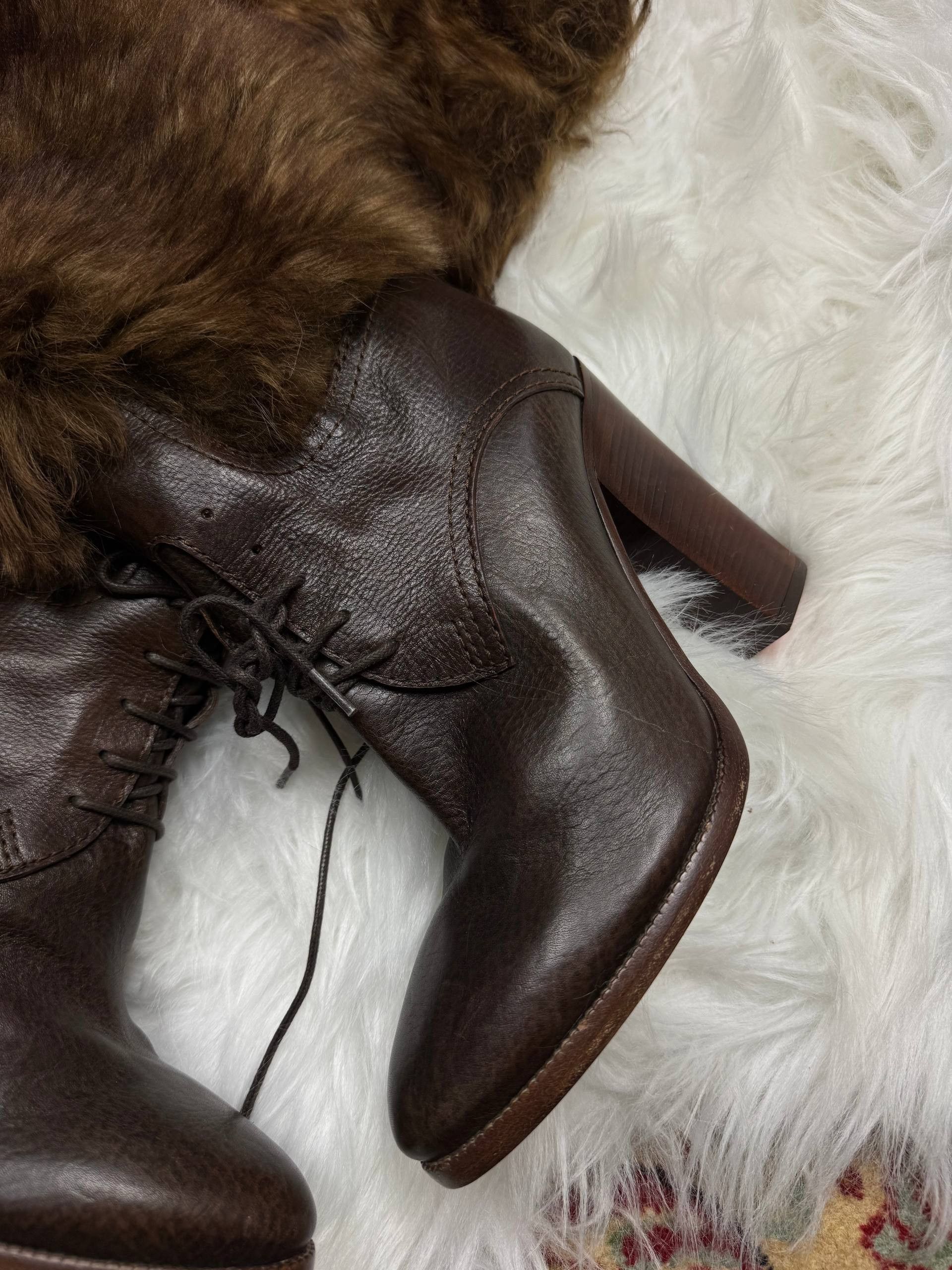 Ralph Lauren Purple Label Ralph Lauren Purple Label Leather Fur Boots Heels Italy 10B Size US 10 / IT 40 - 3 Thumbnail
