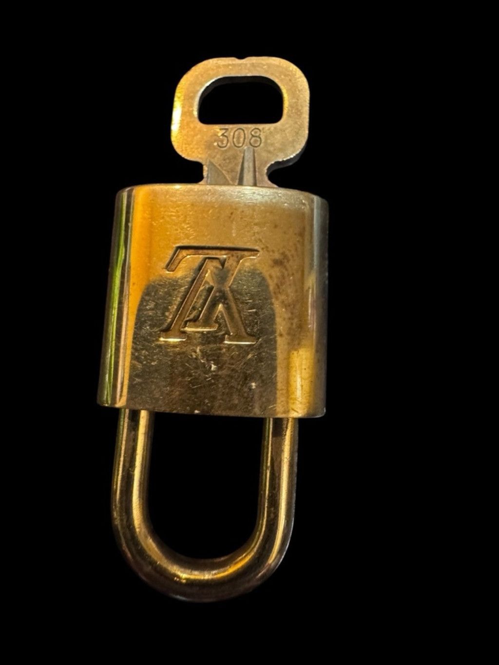 Louis Vuitton Louis Vuitton Gold-tone Padlock with Key #308 & COA Size ONE SIZE - 2 Thumbnail