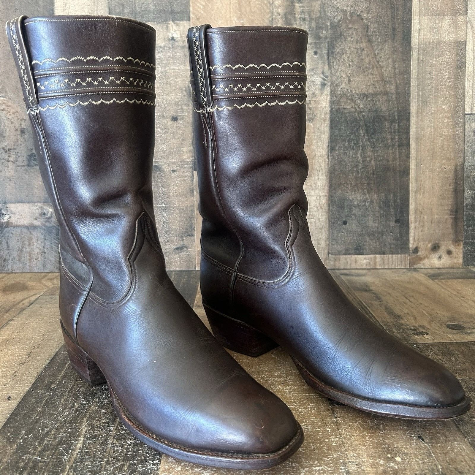 Lucchese Lucchese San Antonio Vintage Cowboy Boots Mens 9.5 EE Size US 9.5 / EU 42-43 - 2 Thumbnail
