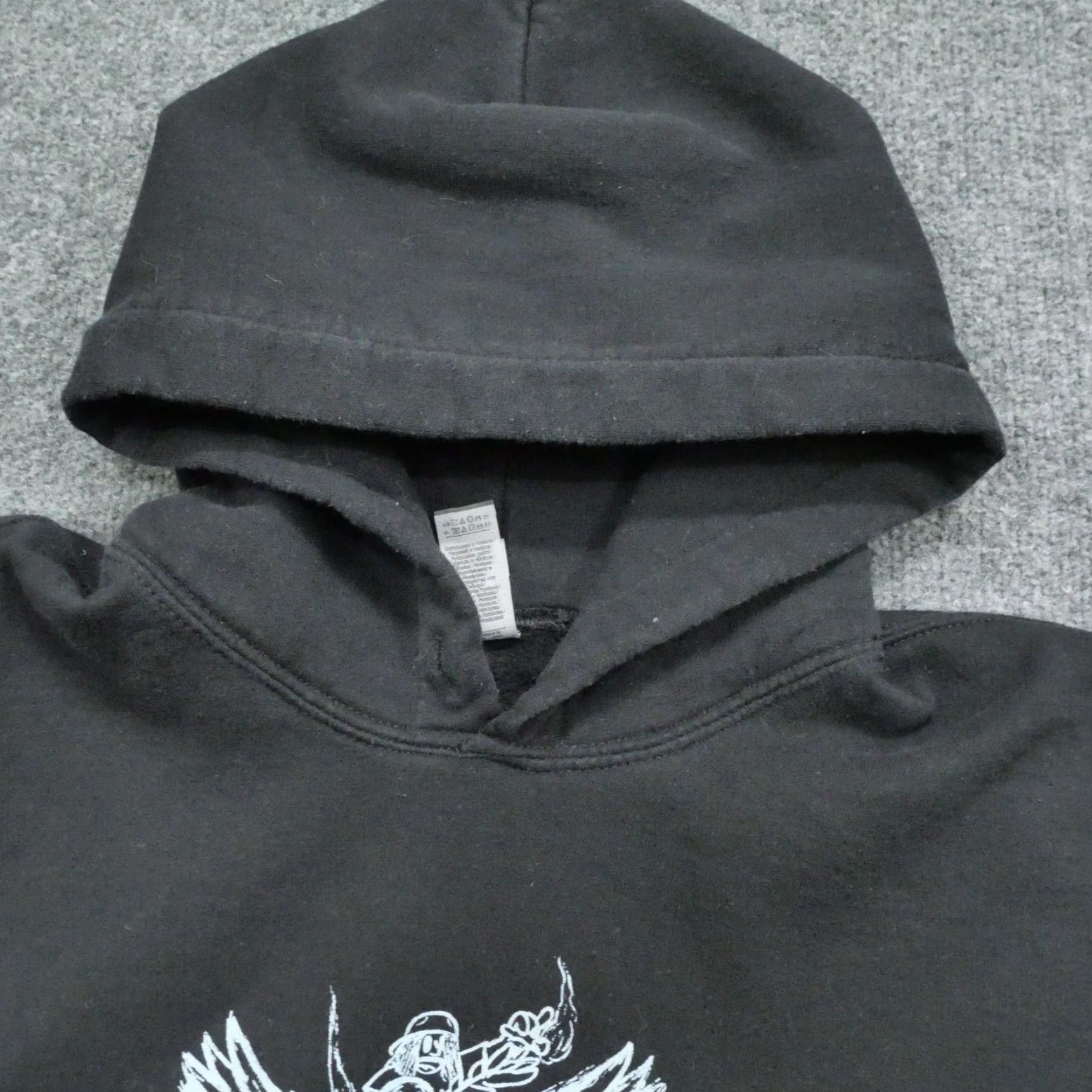 Gildan Mavi Hoodie Adult Large Black Rapper Hip Hop Laughing So Hard It Hurts Doves Men Size US L / EU 52-54 / 3 - 4 Thumbnail