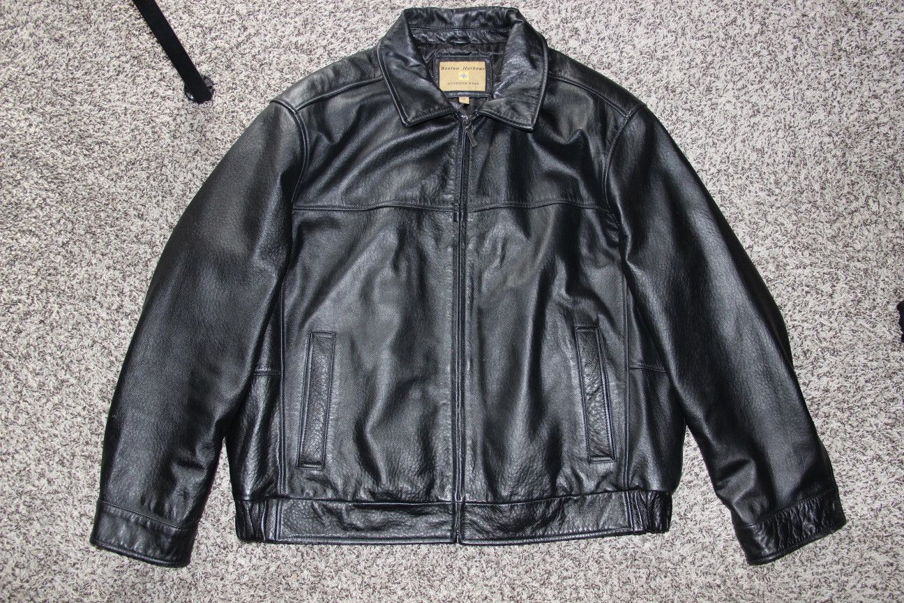 Vintage Classic Boston Harbour Leather Jacket Size US XXL / EU 58 / 5 - 2 Thumbnail