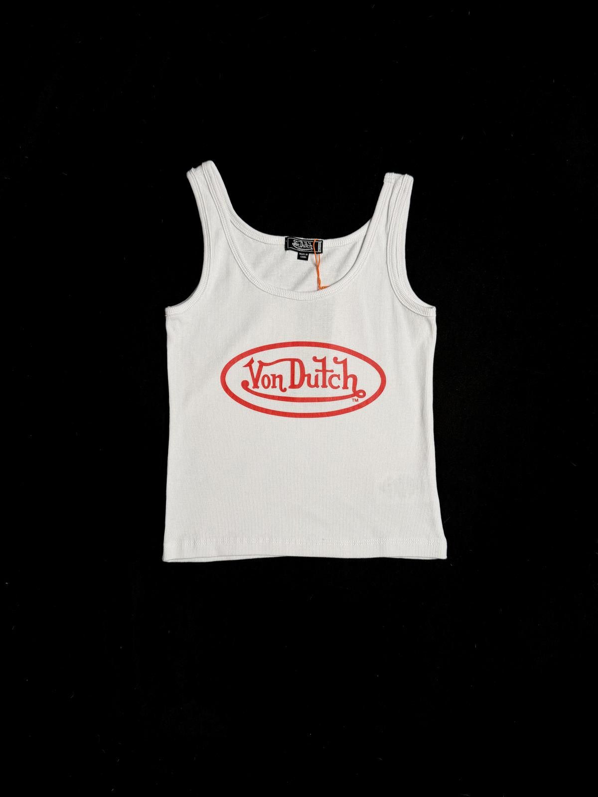 Von Dutch Y2k Von Dutch Classic Cropped White Tank Top M Size M / US 6-8 / IT 42-44 - 1 Thumbnail