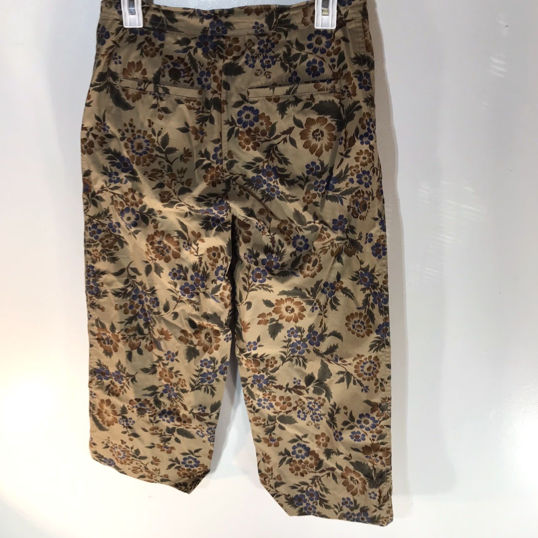 Ralph Lauren LAUREN RALPH LAUREN Floral Wide-Leg Capri Pants Womens Size 6 Beige Size 28" / US 6 / IT 42 - 2 Thumbnail
