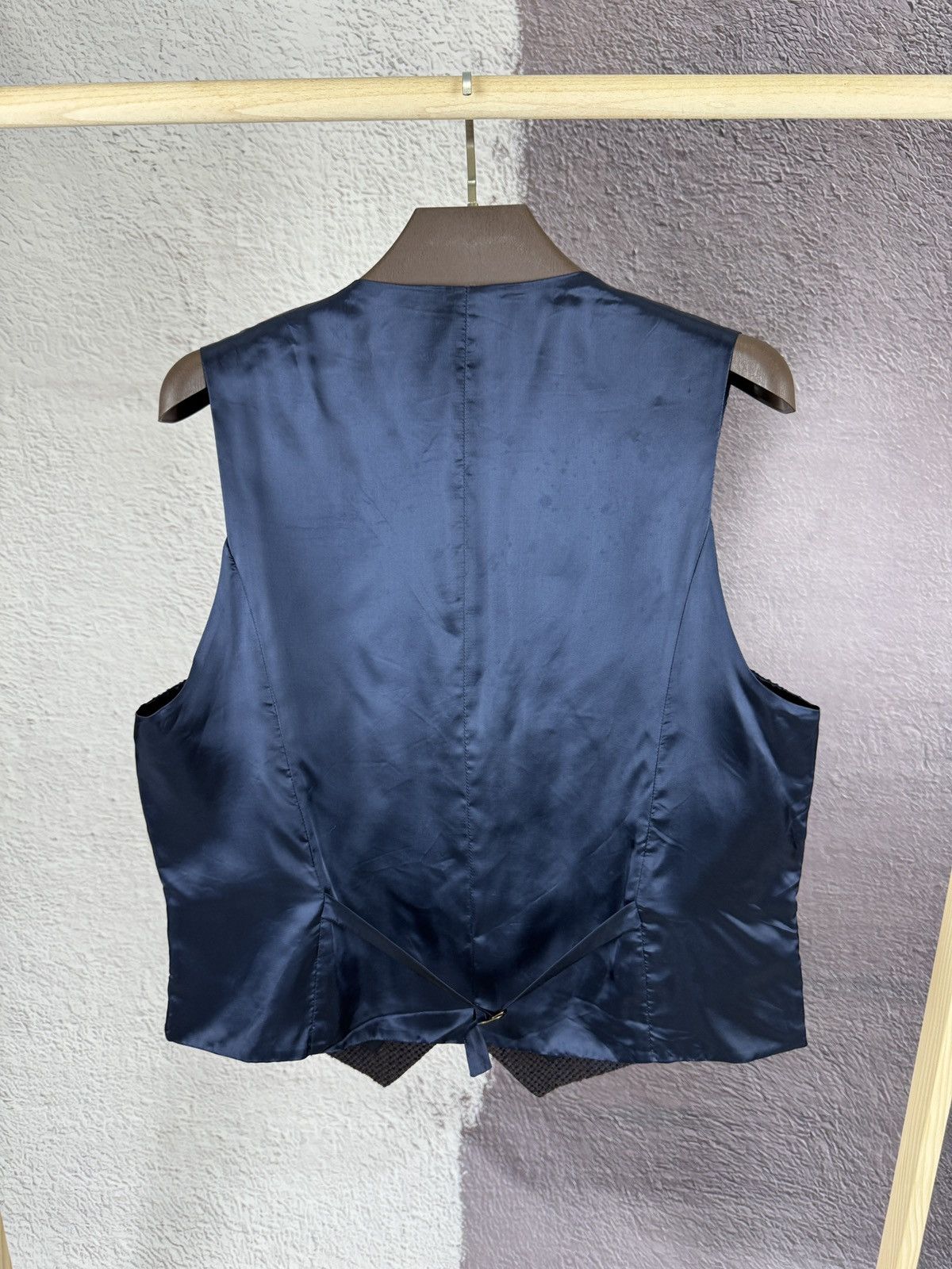 Paoloni Paoloni wool pattern classic vest waistcoat Size 44R - 7 Thumbnail