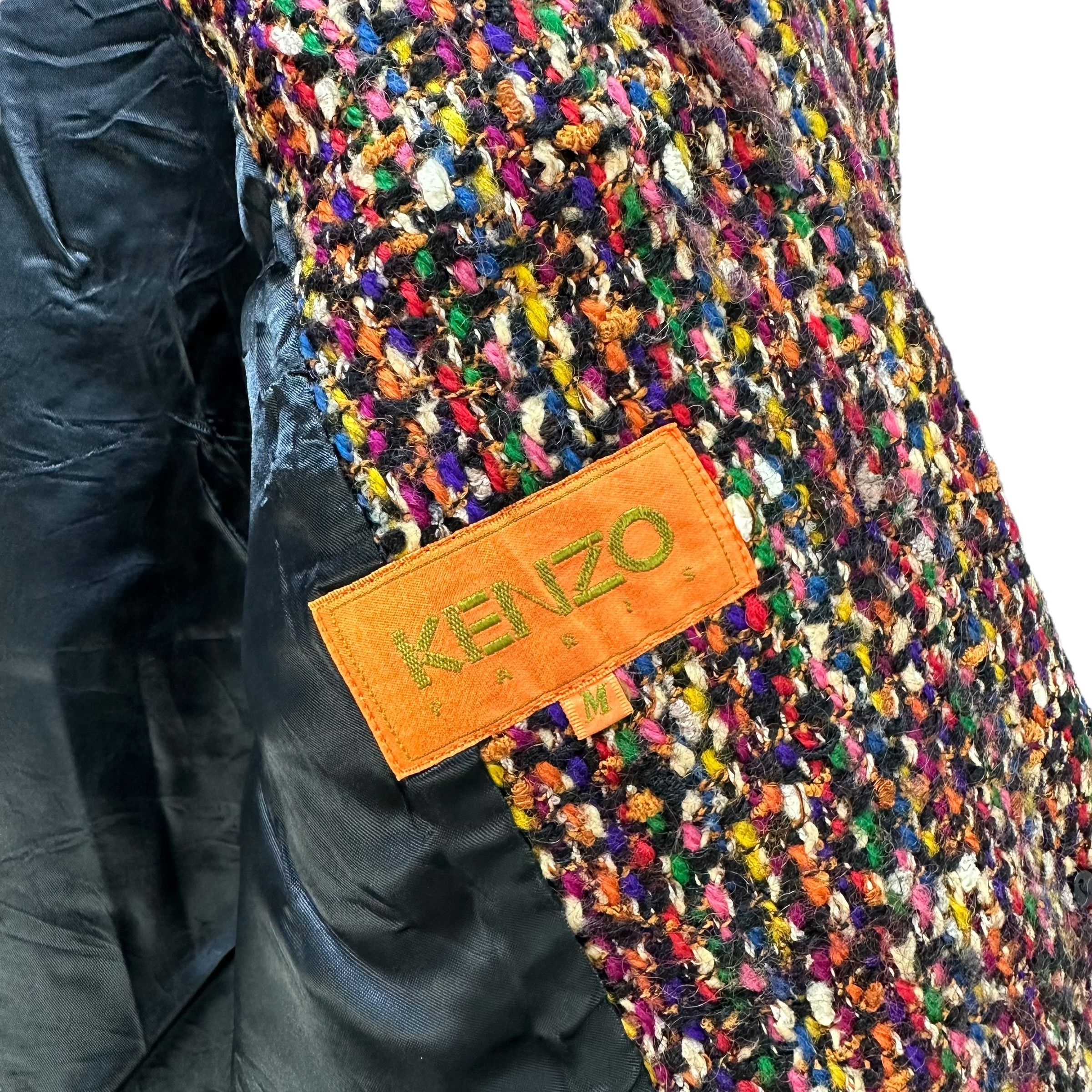 Kenzo Vintage 90s KENZO Paris Rainbow Tweed Blazer Jacket A80-1941 Size M / US 6-8 / IT 42-44 - 7 Thumbnail