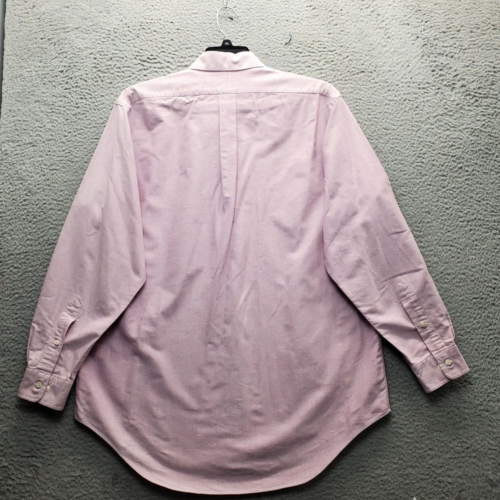 Ralph Lauren Ralph Lauren Dress Shirt Mens 16 Pink Yarmouth Long Sleeve Pony Logo Button-Down Shirt Mens Size 16 Pink Solid 100% Cotton Casual Holiday Size 42R - 2 Thumbnail