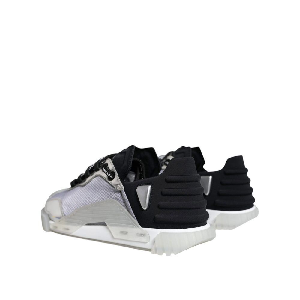 Dolce & Gabbana Dolce & Gabbana Silver Black Nylon NS1 Low Top Sneakers Shoe Size US 7 / EU 40 - 4 Thumbnail