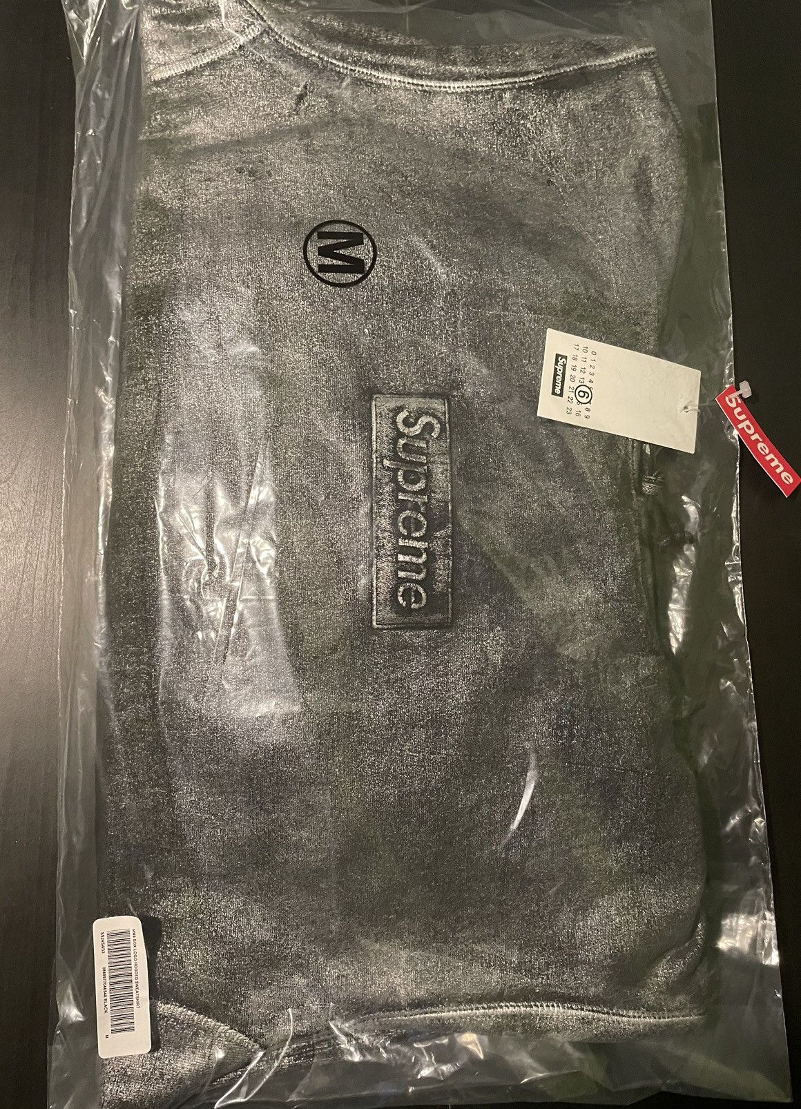 image of Mm6 Maison Margiela Foil Box Logo M in Black, Men's (Size Medium)