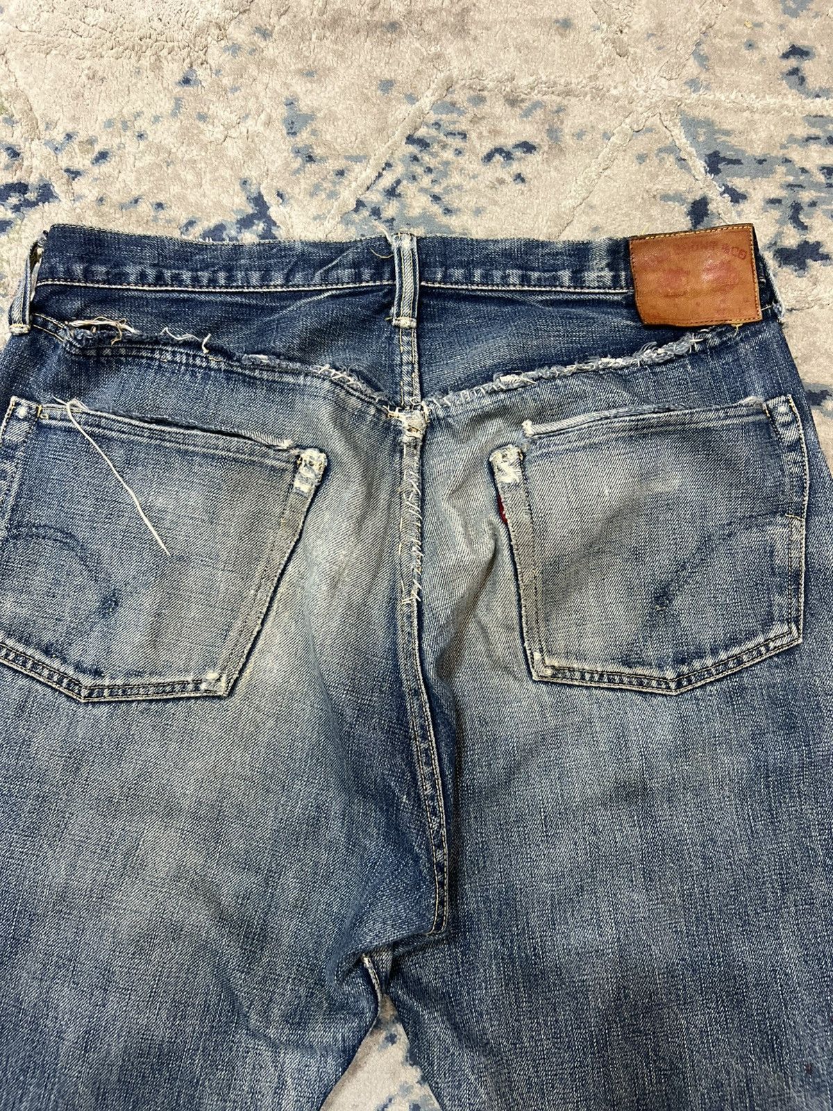 Full Count & Co. Vintage Full Count & Co Selvedge Distressed Jeans Denim Size US 34 / EU 50 - 13 Thumbnail