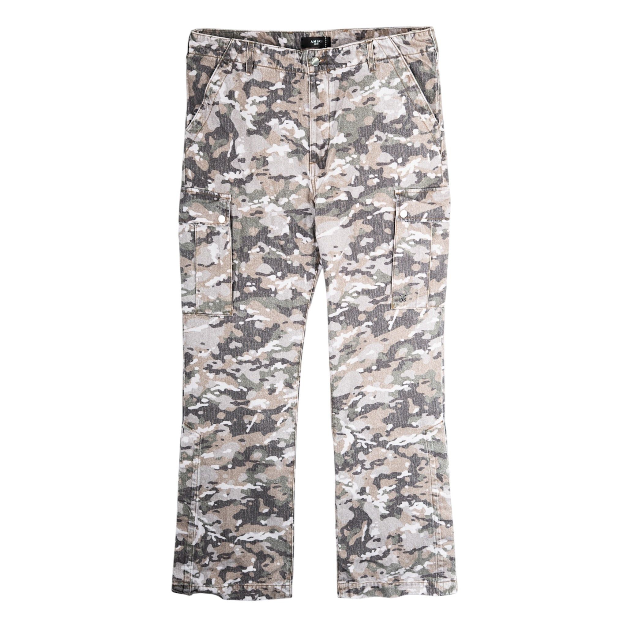 Amiri Amiri M65 Cargo Kick Flare Cargo Pants Green Camo