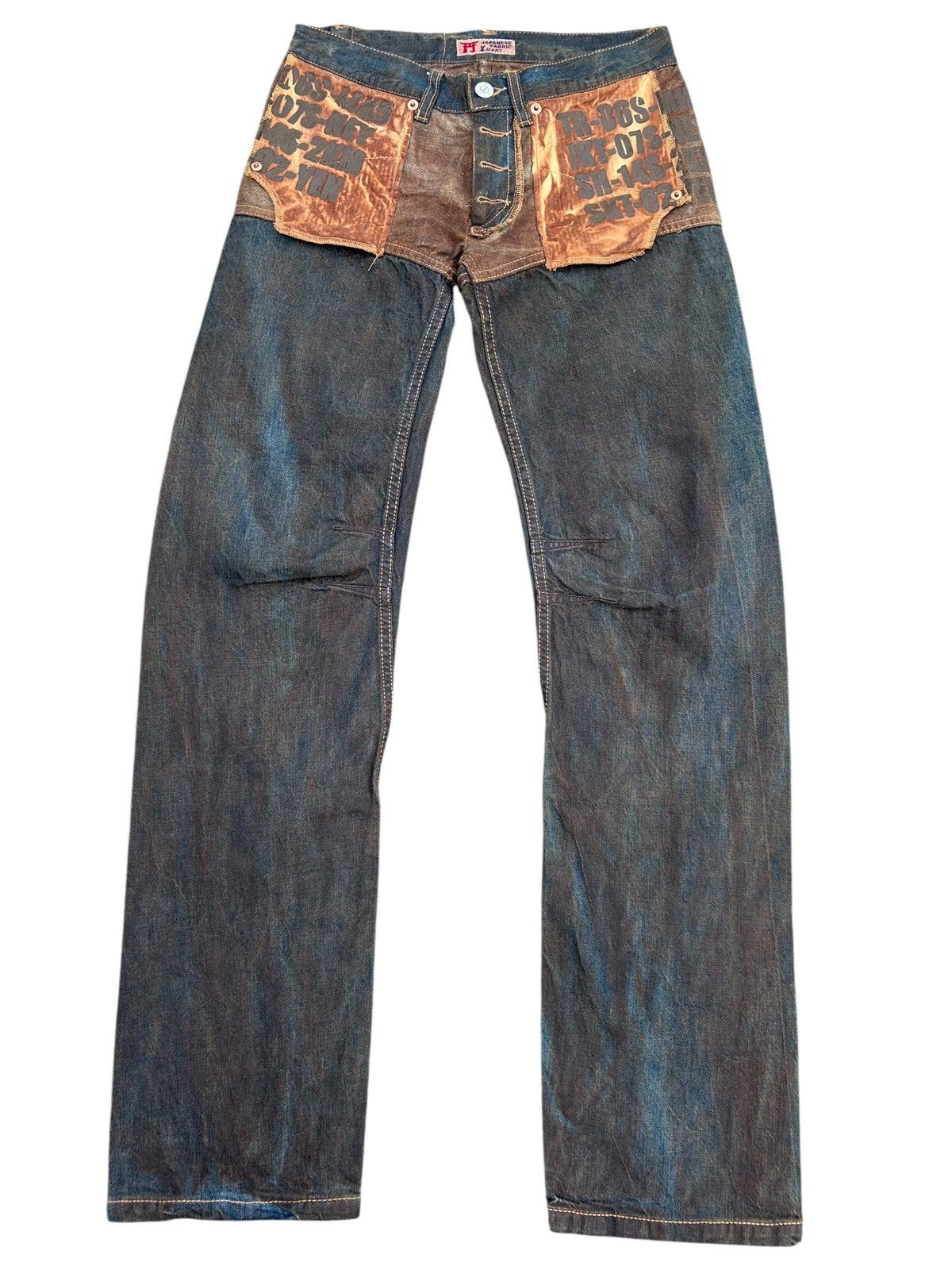 Kapital VINTAGE MICHIKO KOSHINO YEN RUSTY BUCKLE BACK DENIM JEANS Size US 27 - 3 Thumbnail