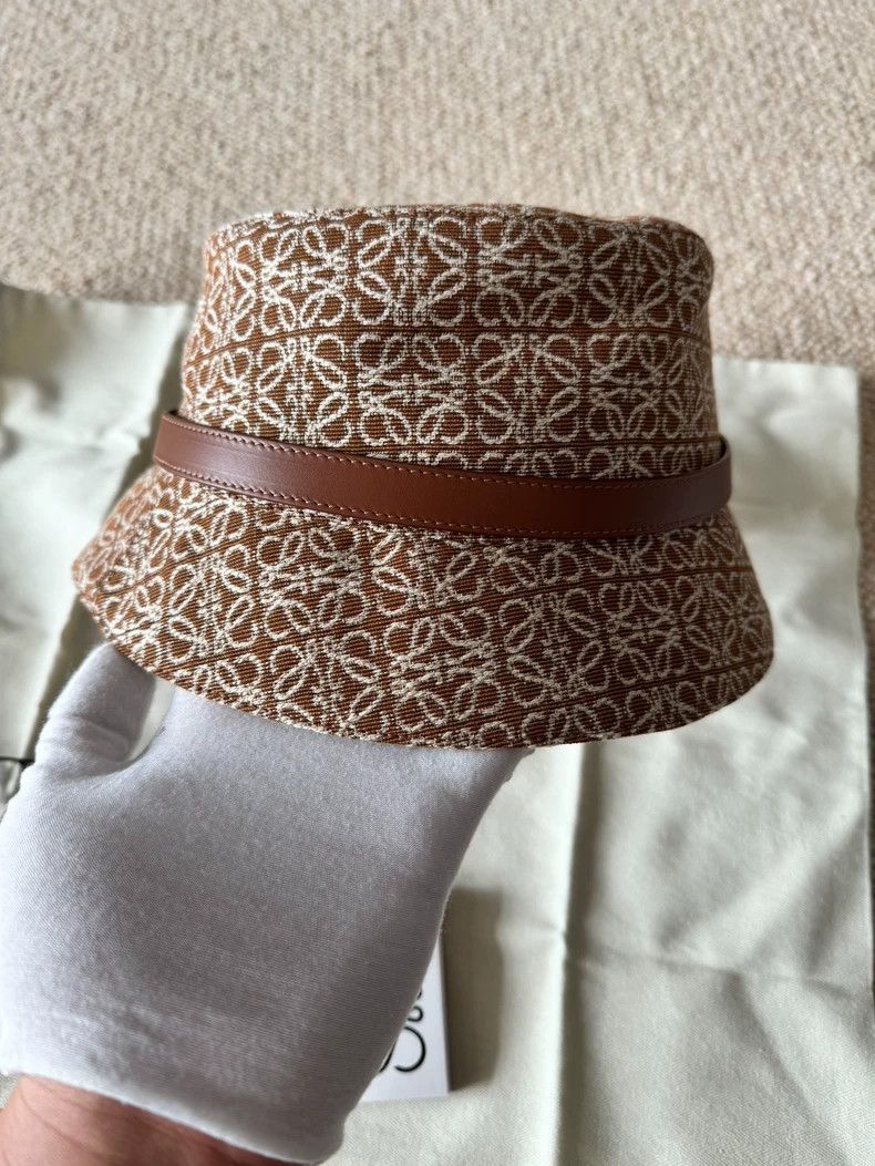 Loewe LOEWE size 57 Caramel jacquard bucket hat Size ONE SIZE - 6 Thumbnail