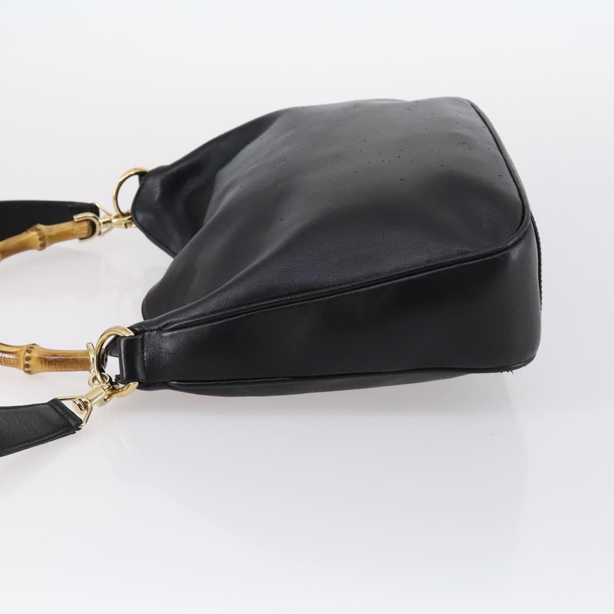 Gucci GUCCI Bamboo Handbag Leather Black Gold 001 001 Size ONE SIZE - 5 Thumbnail