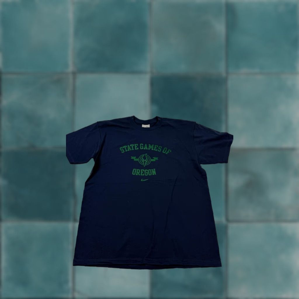 Nike VINTAGE Nike Shirt Mens Small Navy State Games of Oregon 04 Graphic T-Shirt Sports Event Mens Size US S / EU 44-46 / 1 - 1 Thumbnail