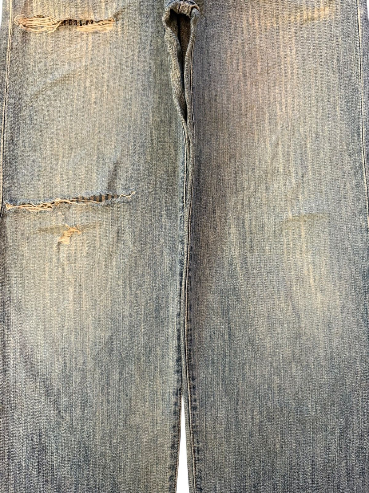 Wrangler Vintage Wrangler Buckle Back Mud Wash Distress Baggy Jeans Size 34" / US 12 / IT 48 - 3 Thumbnail