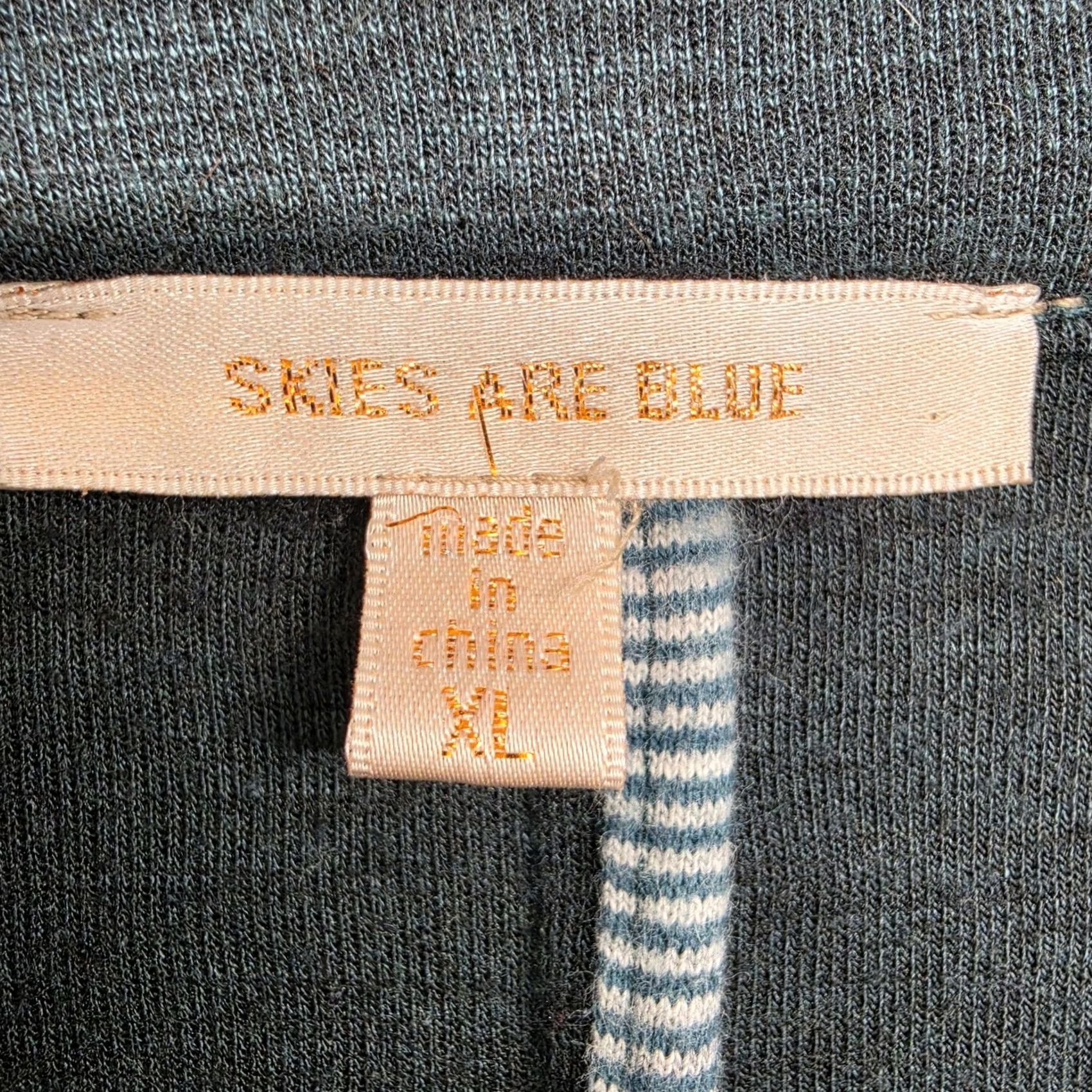 Vintage Skies Are Blue Cardigan Jacket Open Front Blazer Green XL Womens Cardigan Knit Green Blue Blazer 90s Womens XL Size XL / US 12-14 / IT 48-50 - 4 Thumbnail