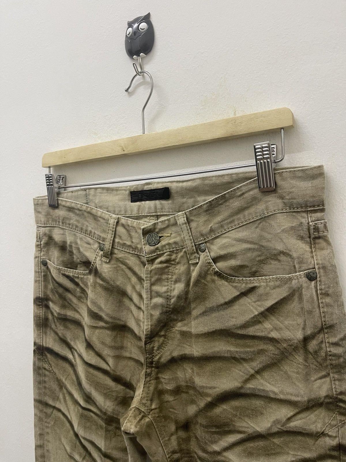 GOSTAR DE FUGA Rare Vintage FUGA Claw Mark Brown Coated Flare Denim Jeans Size US 31 - 4 Thumbnail