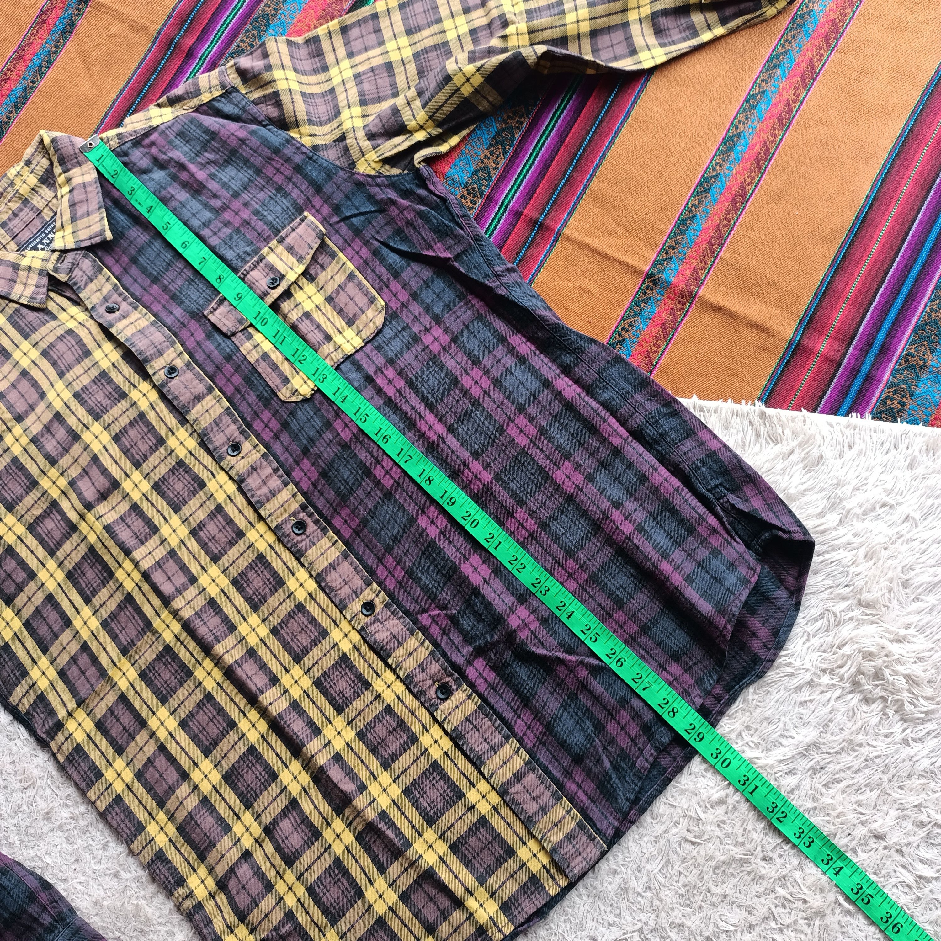 Uniqlo Vintage Uniqlo 2 cut collor faded flannel Size US L / EU 52-54 / 3 - 12 Thumbnail