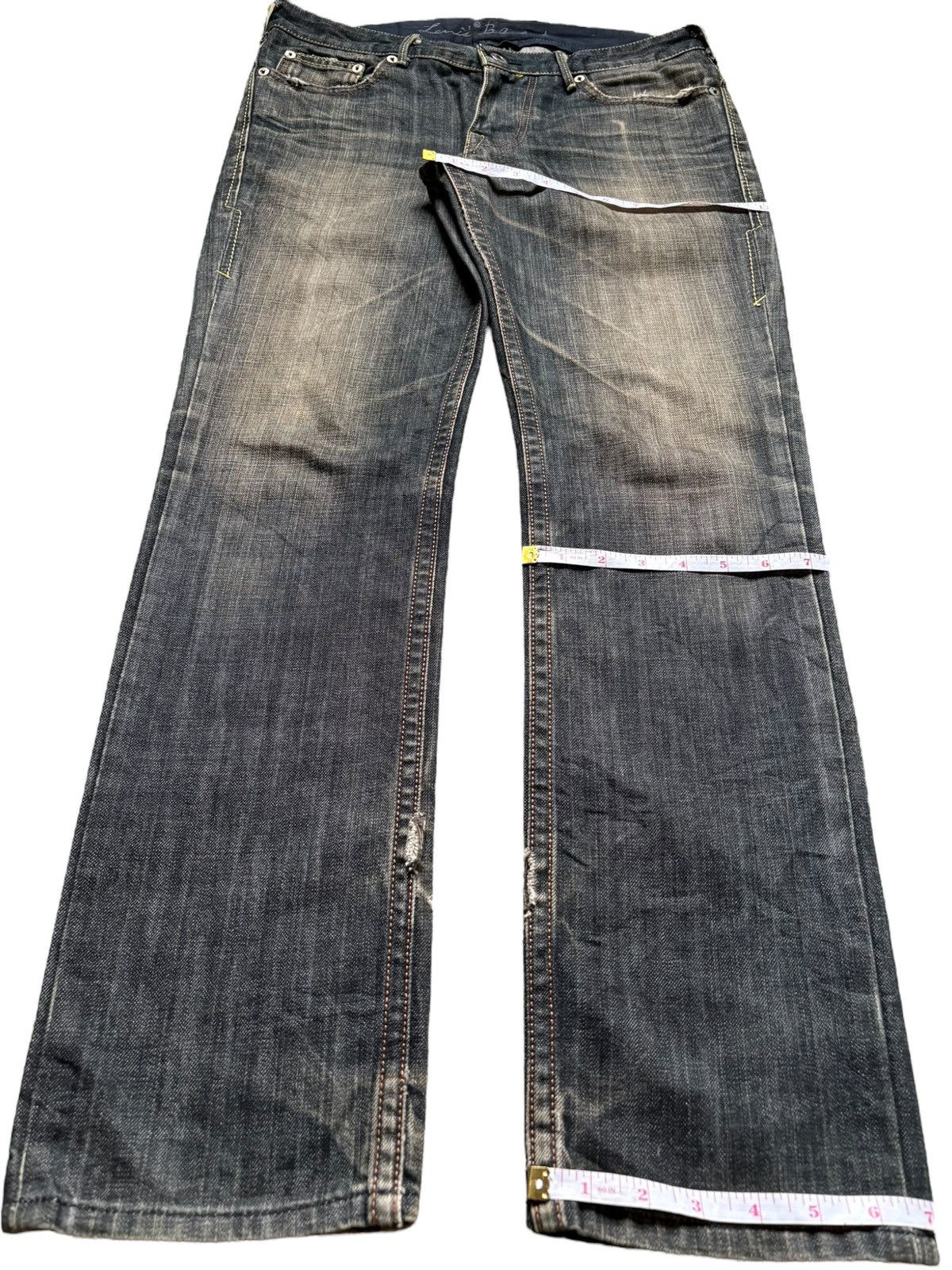 Levi's Vintage 90s Levis Black Star Rusty Mud Wash Distress Jeans Size US 32 / EU 48 - 14 Thumbnail