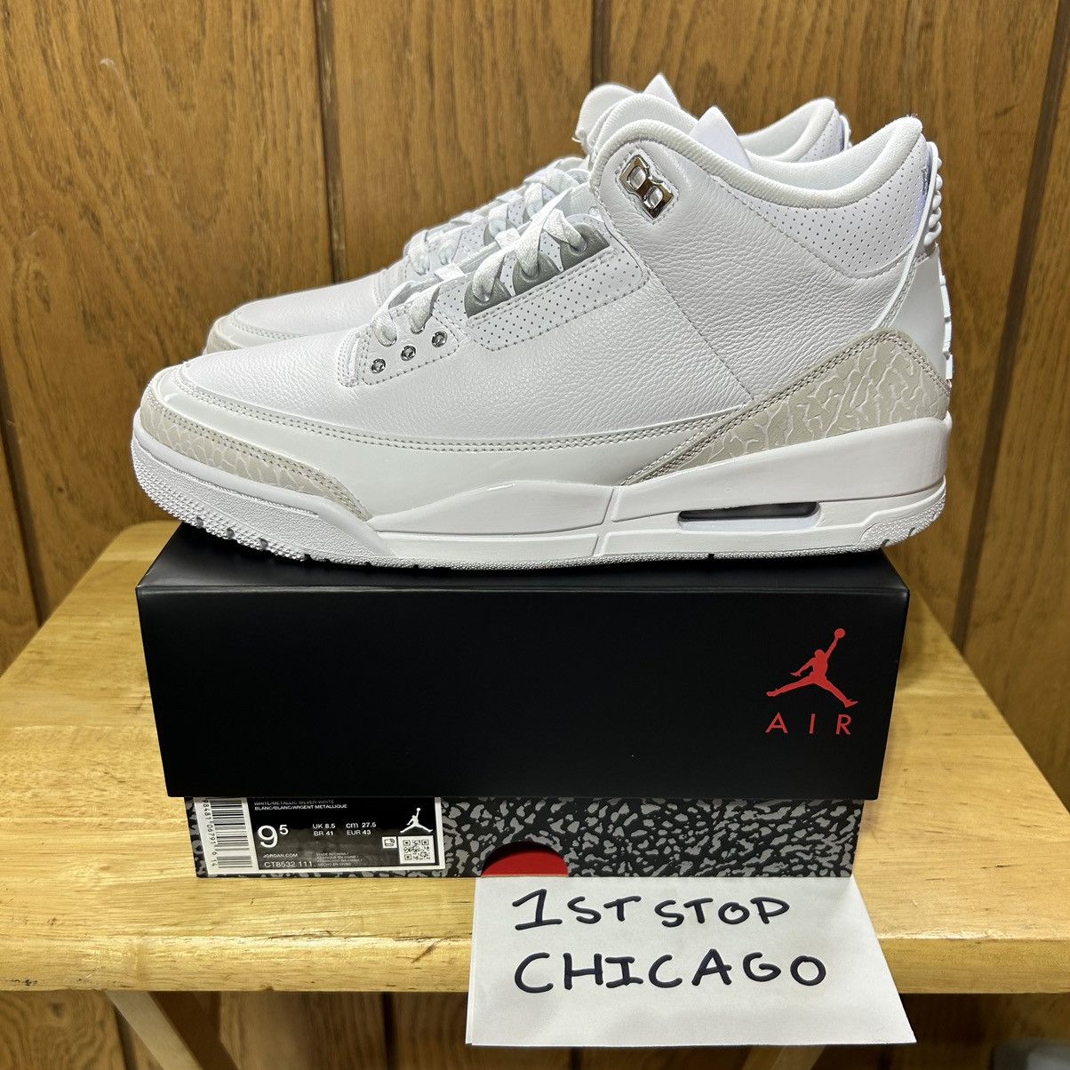 Jordan Brand Air Jordan 3 Retro Pure Money 2025 CT8532-111 Men’s 9.5 NEW Size US 9.5 / EU 42-43 - 3 Thumbnail