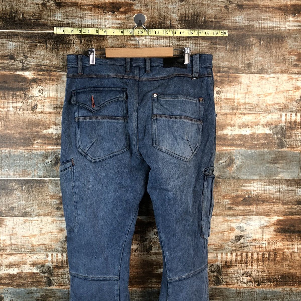 Japanese Brand Field Core Blue Distressed Denim Pants #A2138 Size US 33 - 17 Thumbnail