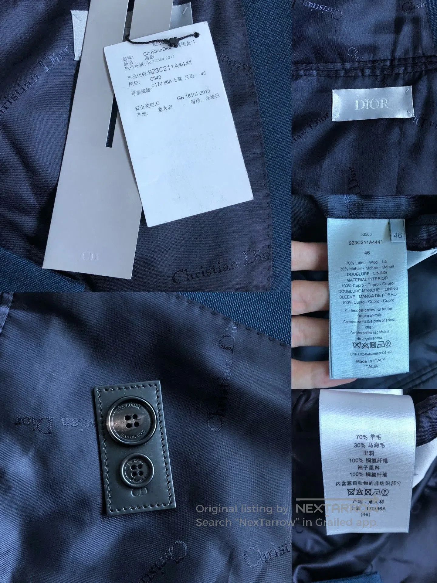 Dior Dior 19ss Oblique Wool Blazer. Size US S / EU 44-46 / 1 - 8 Thumbnail
