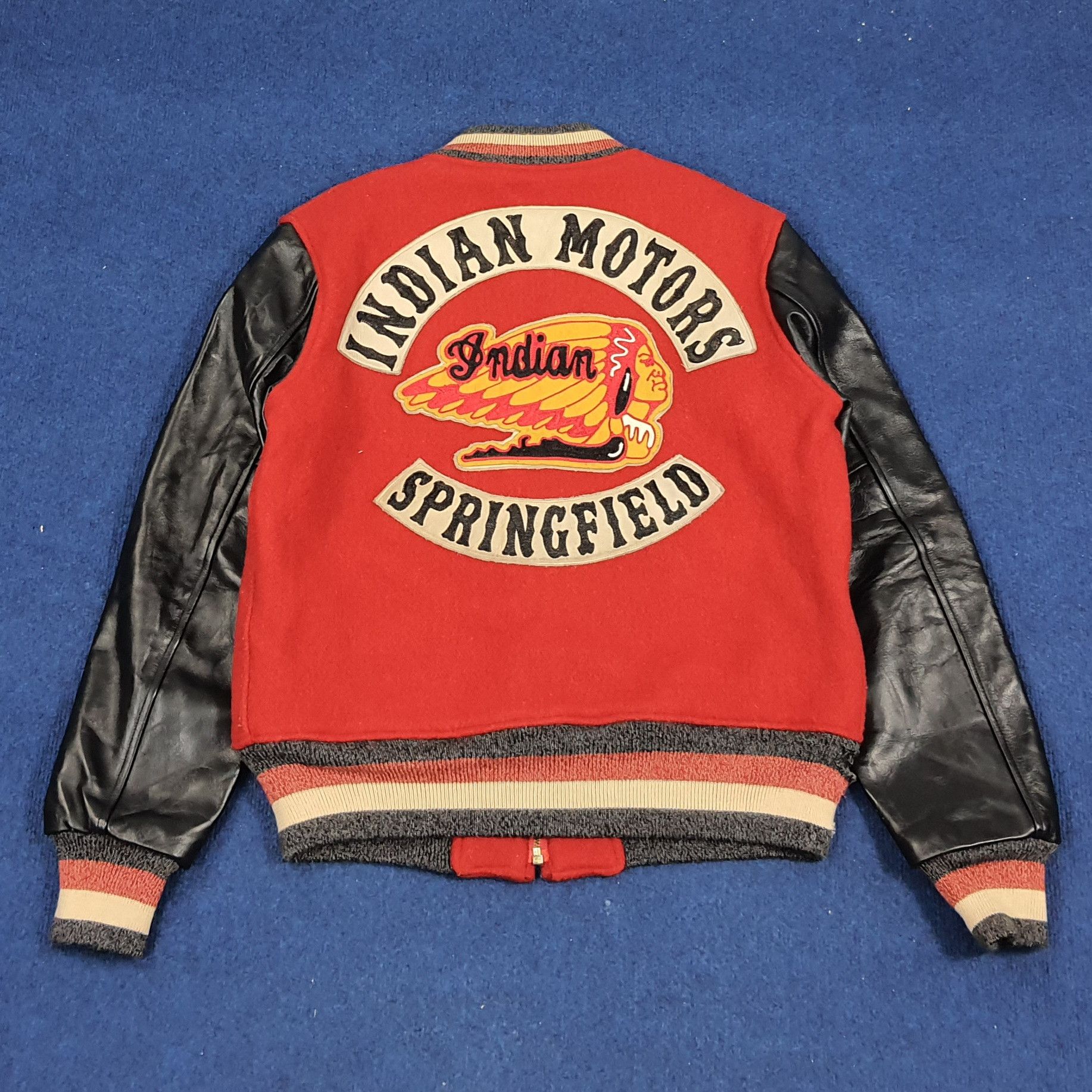 Indian Motorcycle × Vintage Vintage Indian Motors Springfield Varsity Jacket Size US M / EU 48-50 / 2 - 1 Thumbnail