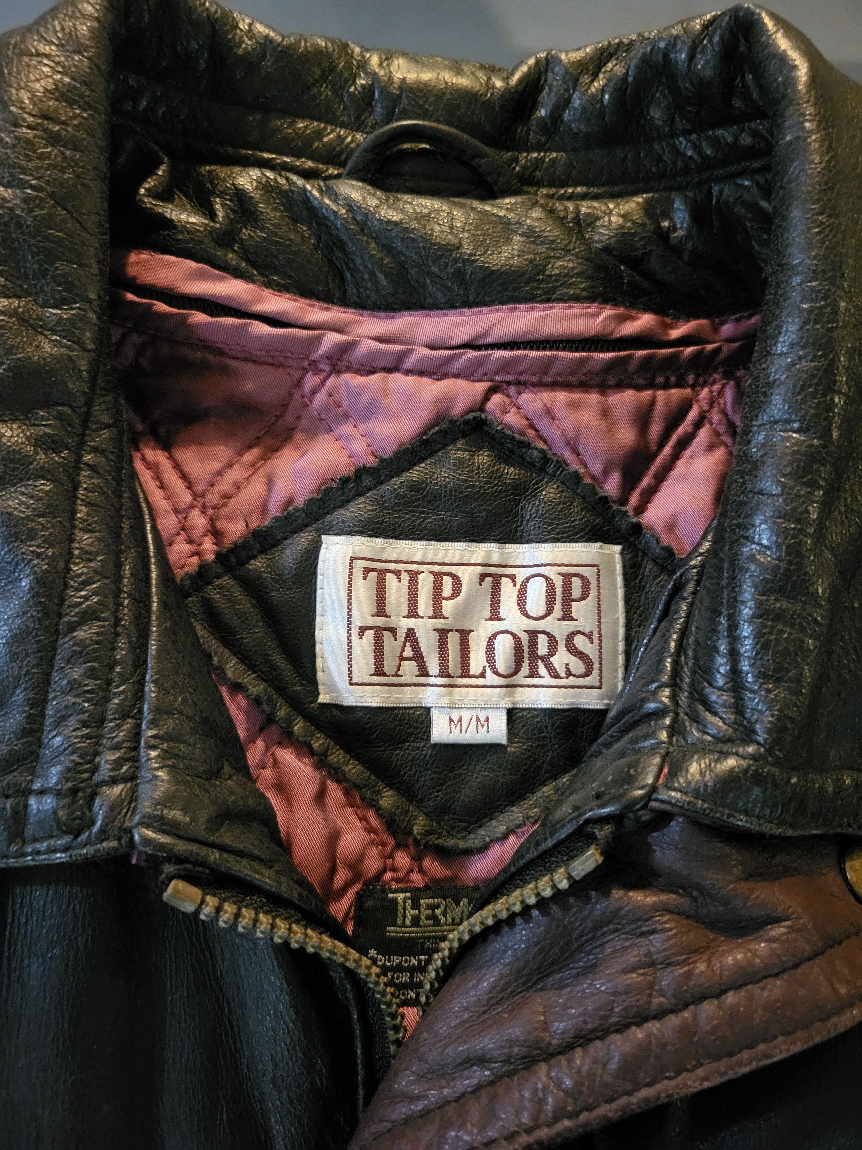 Other Vintage, Tip Top Tailor, Black Leather Jacket Size US M / EU 48-50 / 2 - 4 Thumbnail