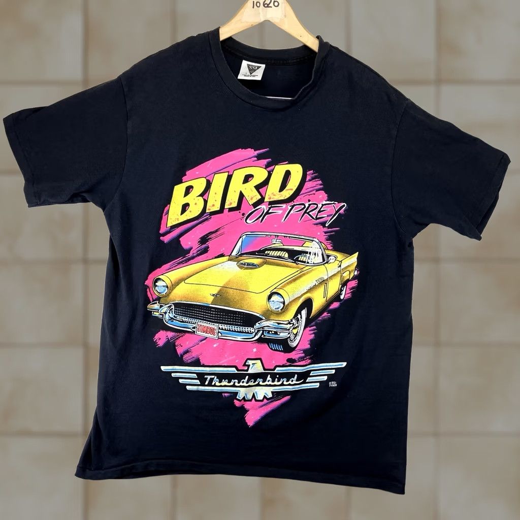 Ford VINTAGE Bird Of Prey Ford Thunderbird Neon Shirt Size L Men Black Graphic Print Car 90s T-Shirt Size US L / EU 52-54 / 3 - 1 Thumbnail