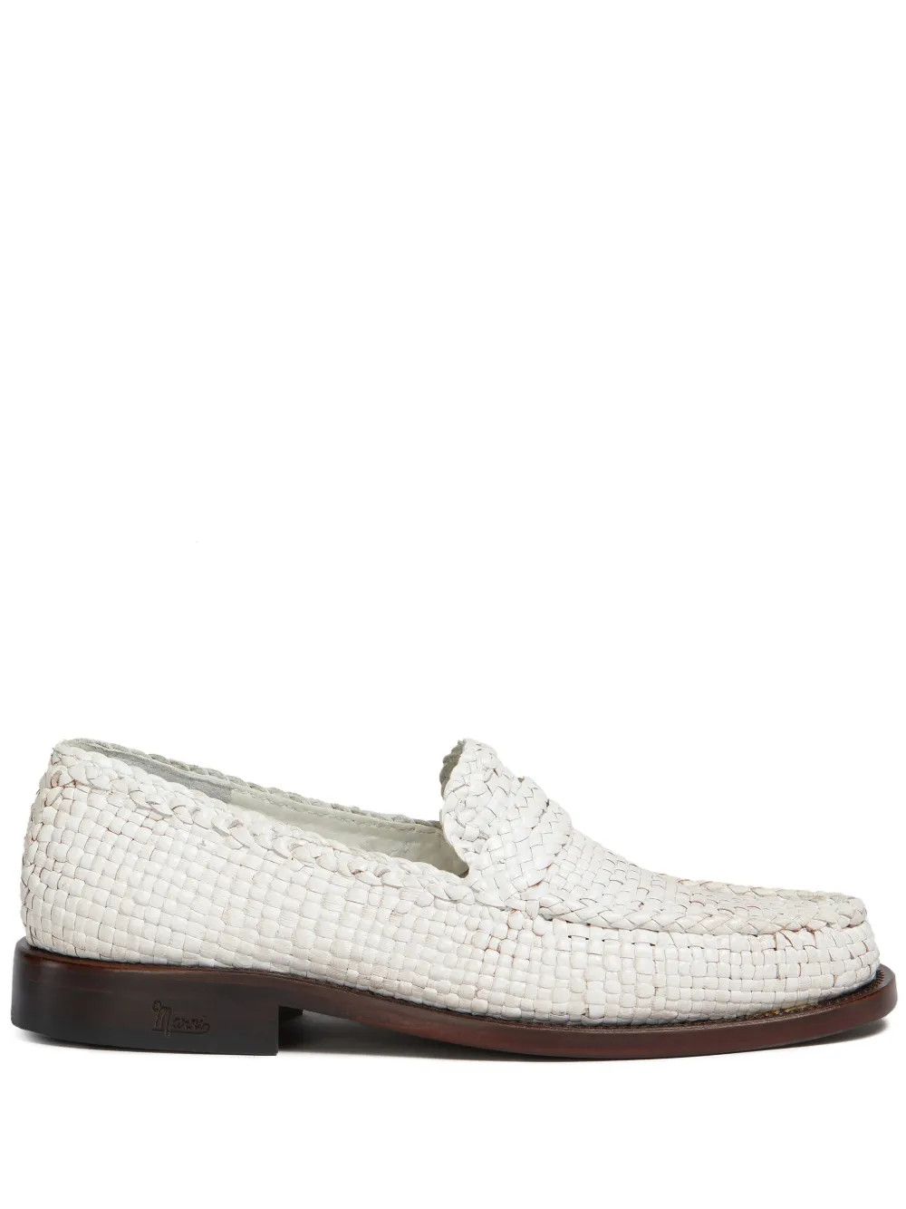 Marni oc11z0525 Interwoven Design Loafer in White Size US 7 / EU 40 - 2 Thumbnail