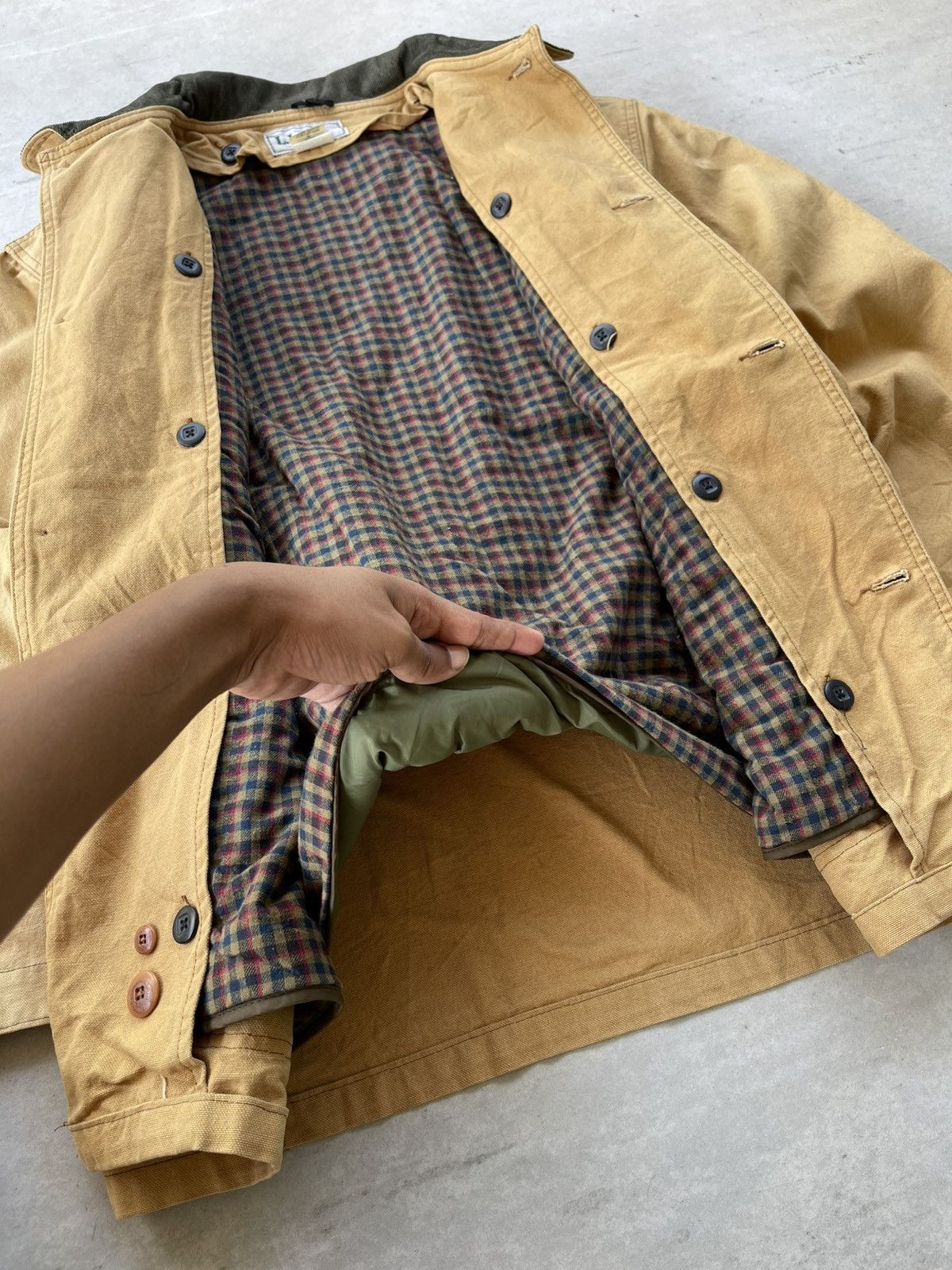 L.L. Bean Vintage 90s L.L. Bean Men's Field Coat With Wool/Nylon Liner Size US M / EU 48-50 / 2 - 12 Thumbnail