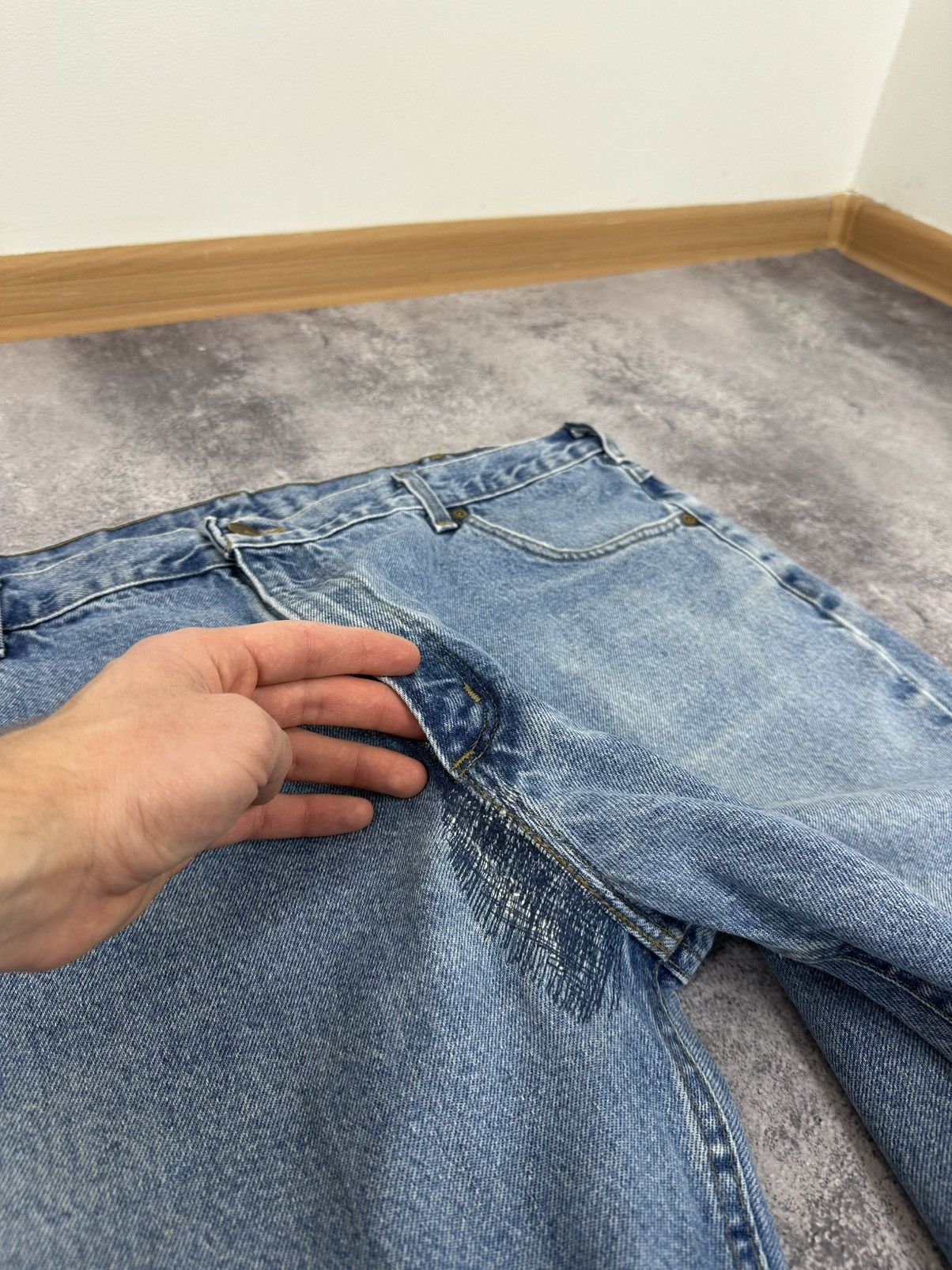 Vintage 90s Carhartt USA Light Blue Baggy Utility Hype Jeans