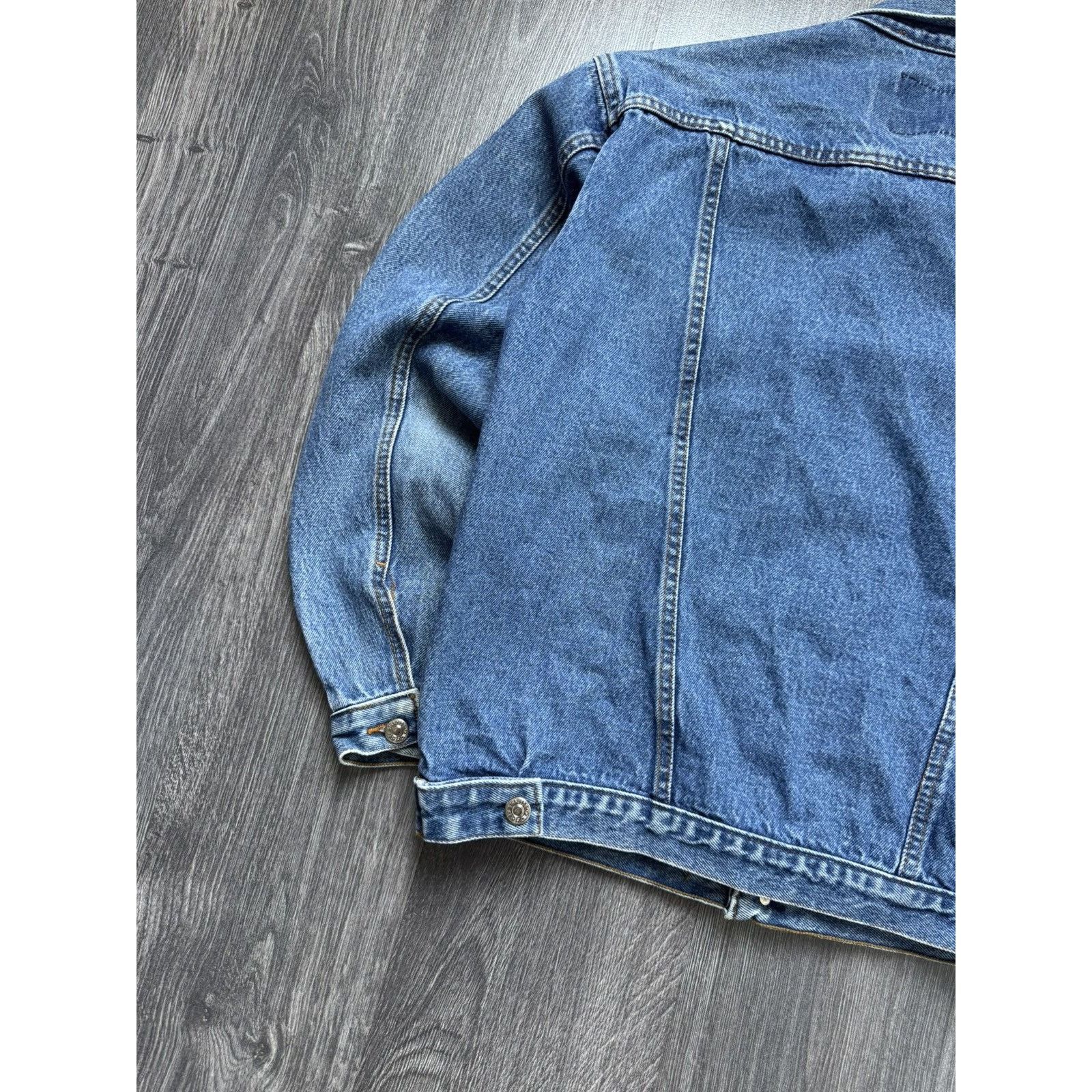Levi's × Vintage 90s Vintage Levis Denim Track Jacket Size US L / EU 52-54 / 3 - 10 Thumbnail