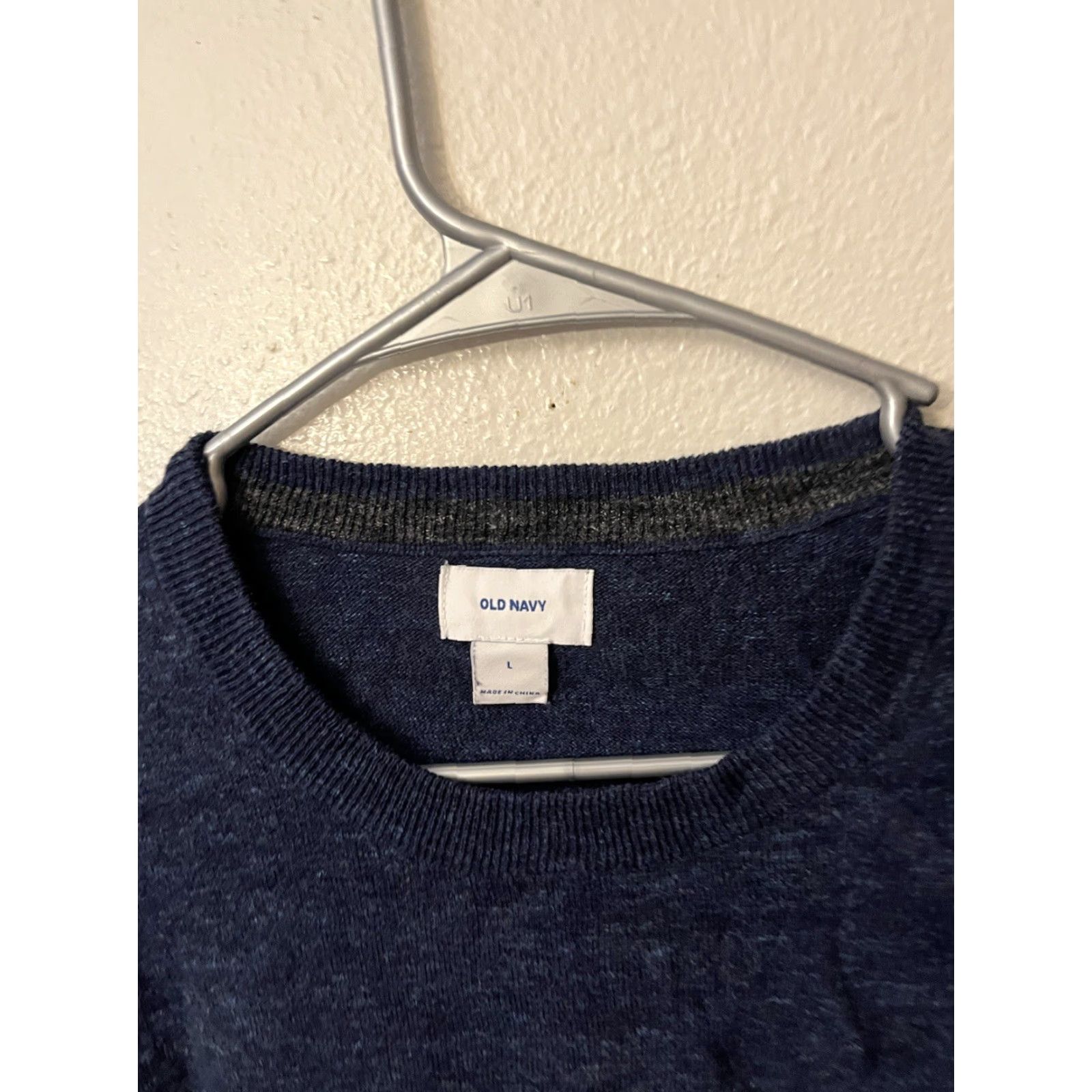 Old Navy Old Navy Mens Long Sleeve Crew Neck Lightweight Cotton Blend Sweater Size L Blue Pullover Size US L / EU 52-54 / 3 - 3 Thumbnail