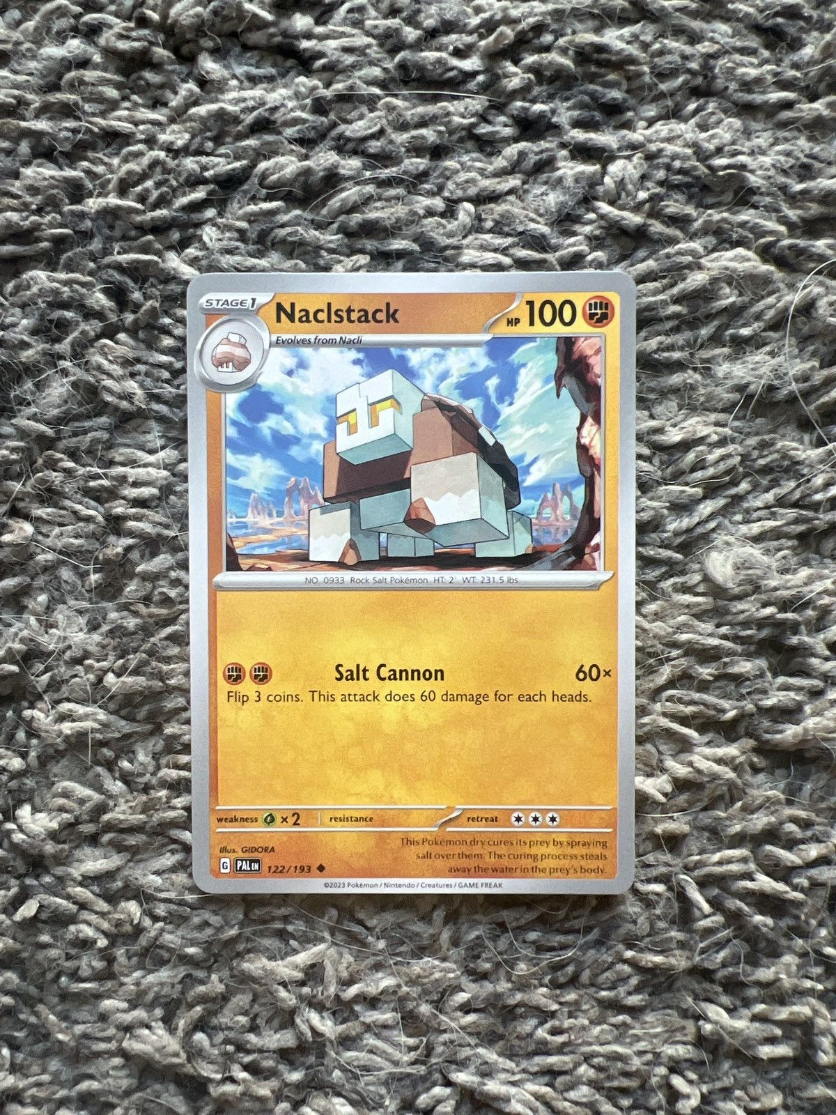 Pokemon 2023 Pokémon Naclstack Stage 1 Card Size ONE SIZE - 1 Thumbnail
