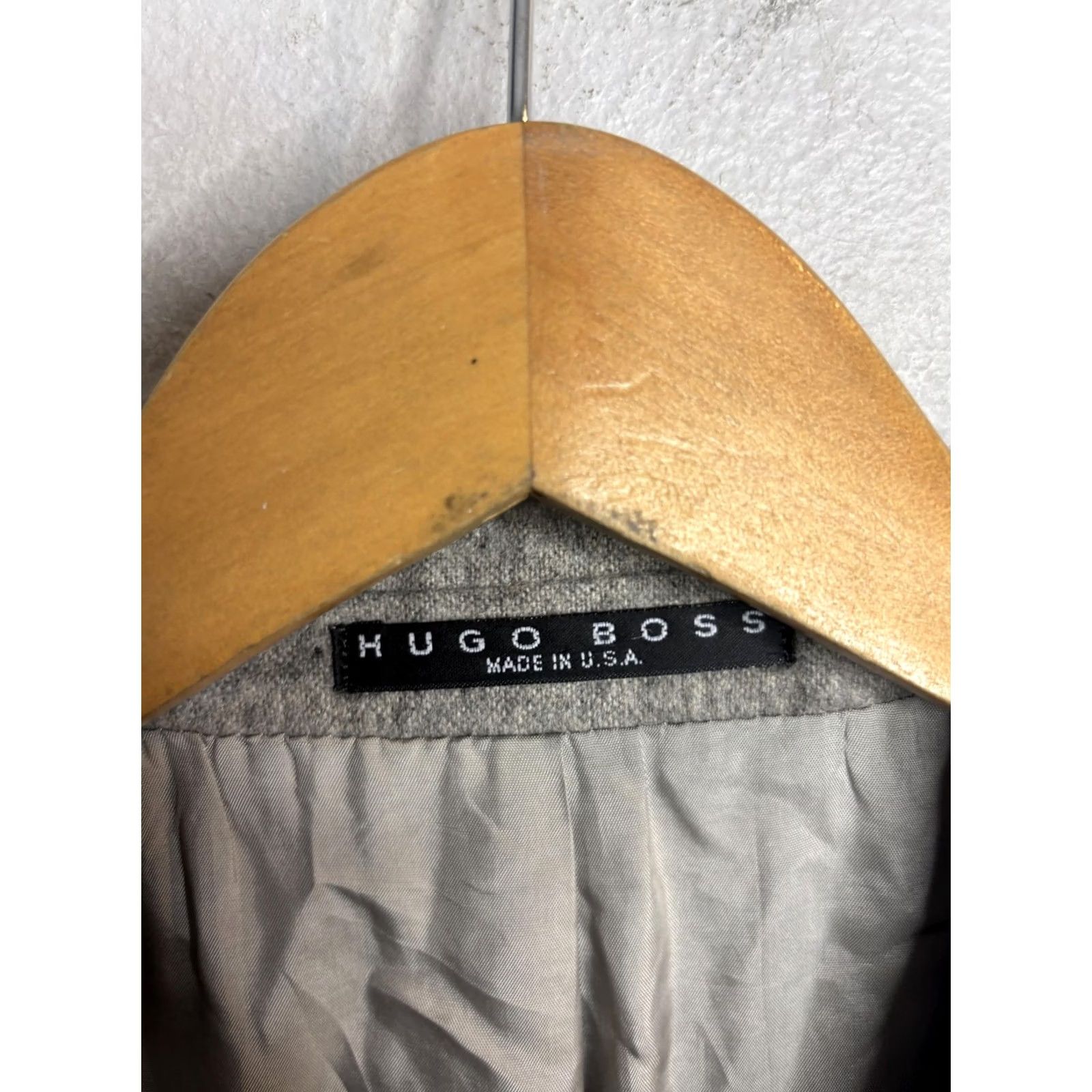 Hugo Boss HUGO BOSS Blazer Mens 40 Gray Cashmere Sport Coat Made In USA Classic Jacket Size 40R - 3 Thumbnail
