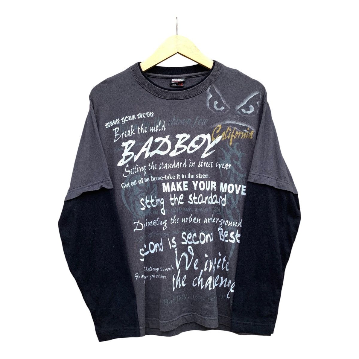 If Six Was Nine × Japanese Brand × Le Grande Bleu (L.G.B.) Bad boy poem longsleeave Size US L / EU 52-54 / 3 - 1 Thumbnail